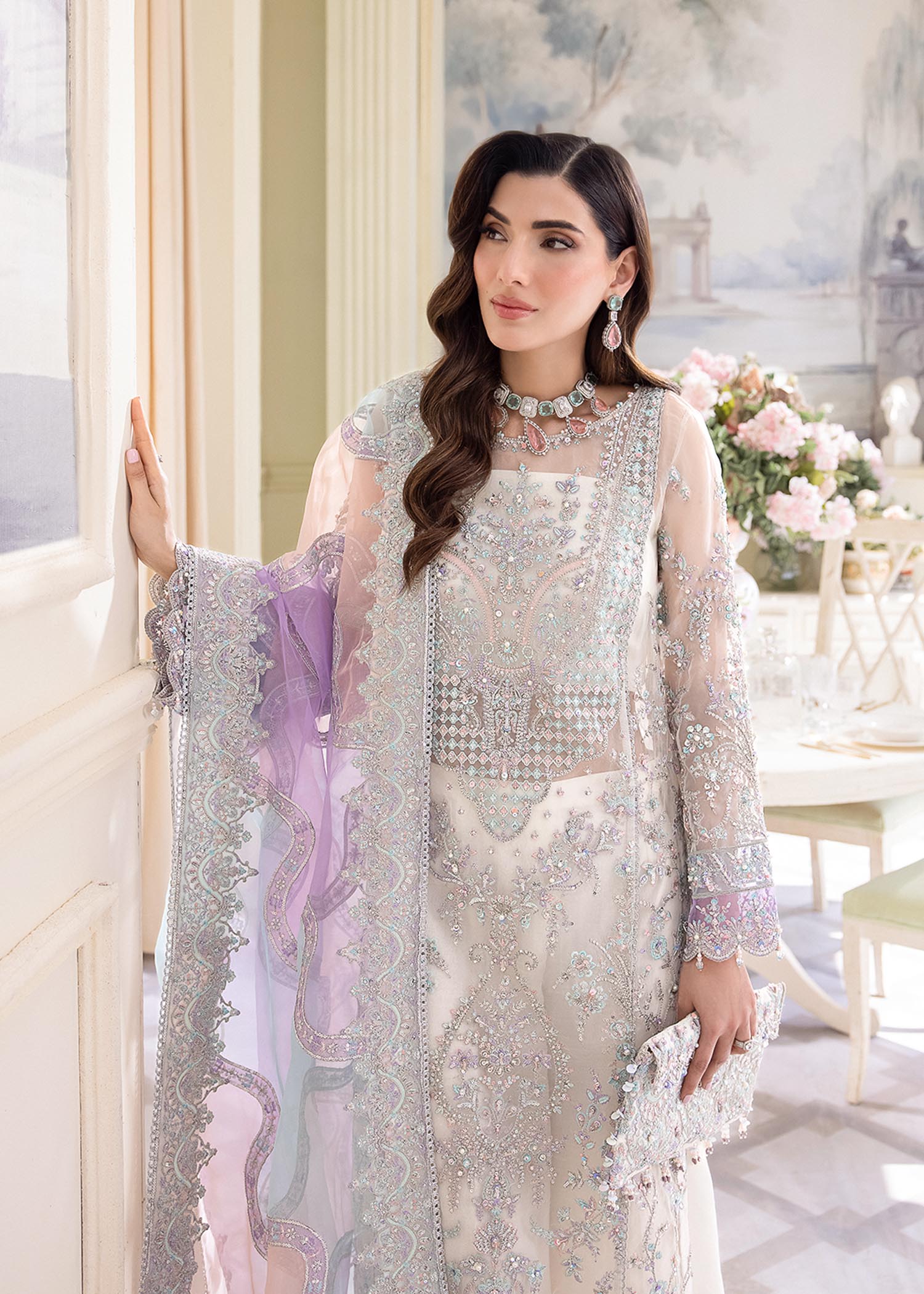 Emaan Adeel Luxury Chiffon Emboridered | 3 Piece Unstitched D-2320