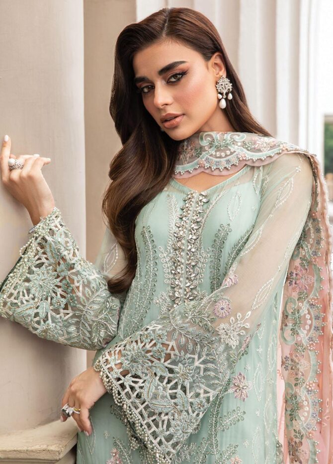 Maria.B Luxury Chiffon Emboridered | 3 Piece Unstitched D-2185