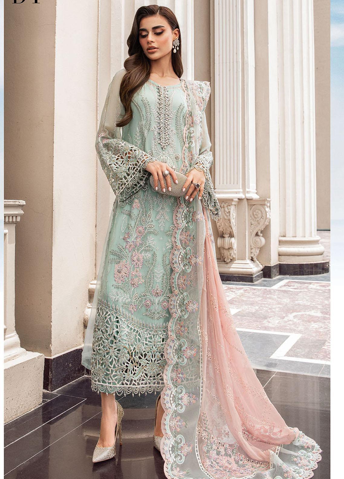 Maria.B Luxury Chiffon Emboridered | 3 Piece Unstitched D-2185