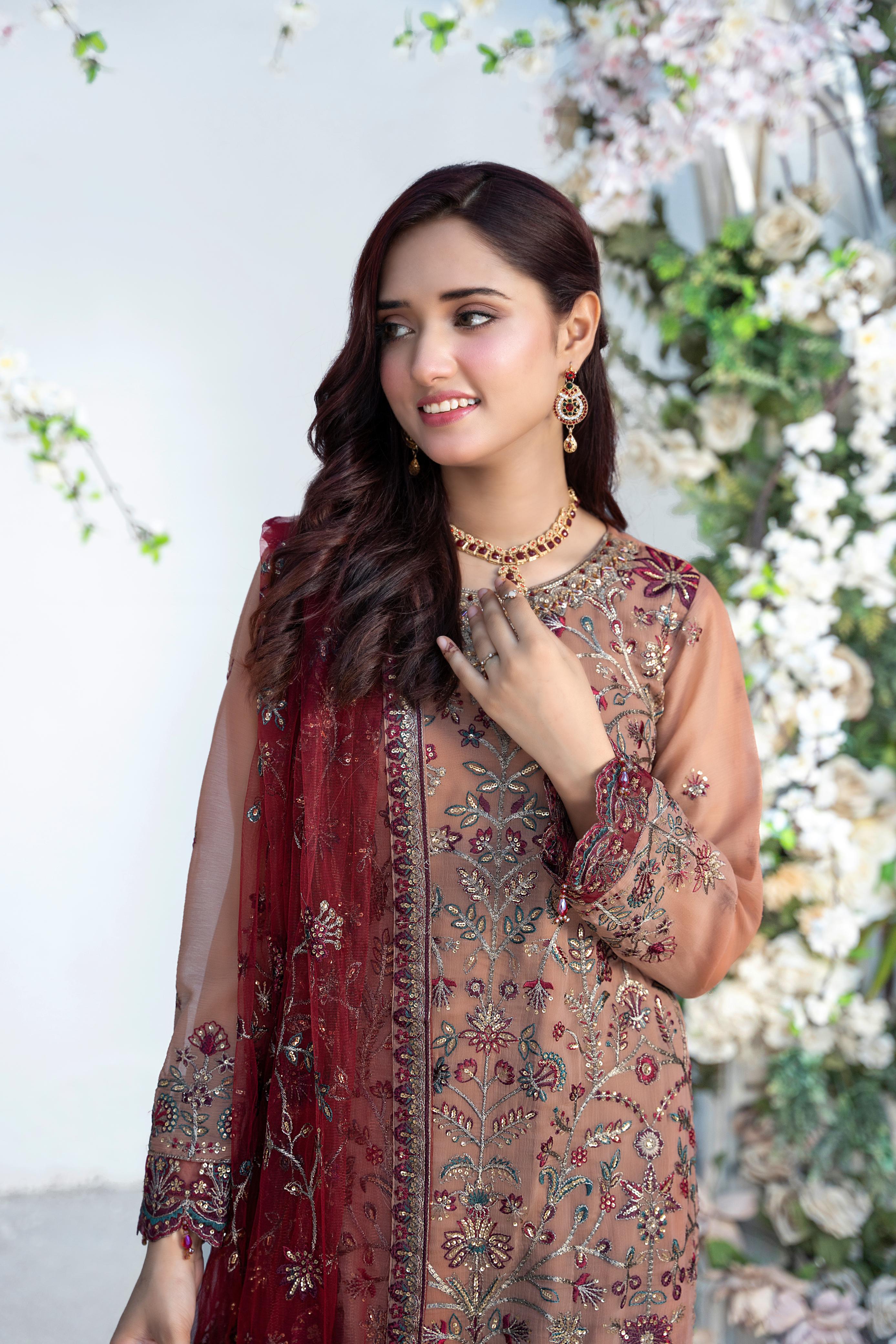 Fariha Premium Chiffon Embroidered | Unstitched