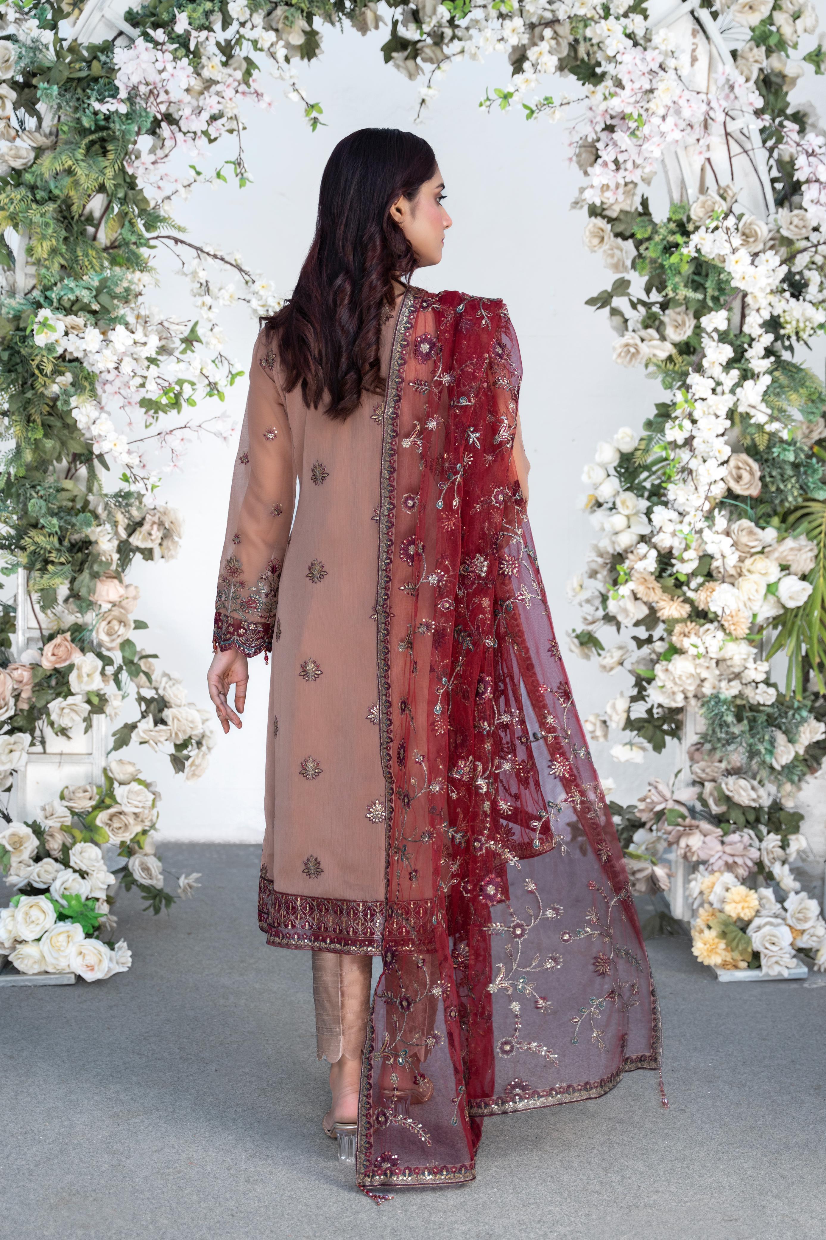 Fariha Premium Chiffon Embroidered | Unstitched