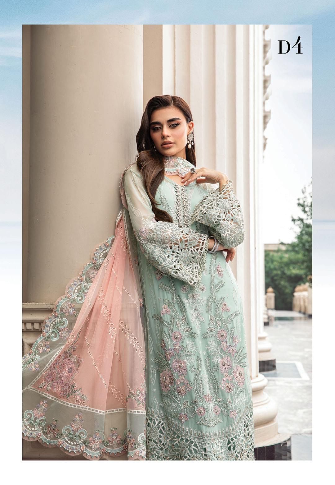 Maria.B Luxury Chiffon Emboridered | 3 Piece Unstitched D-2185