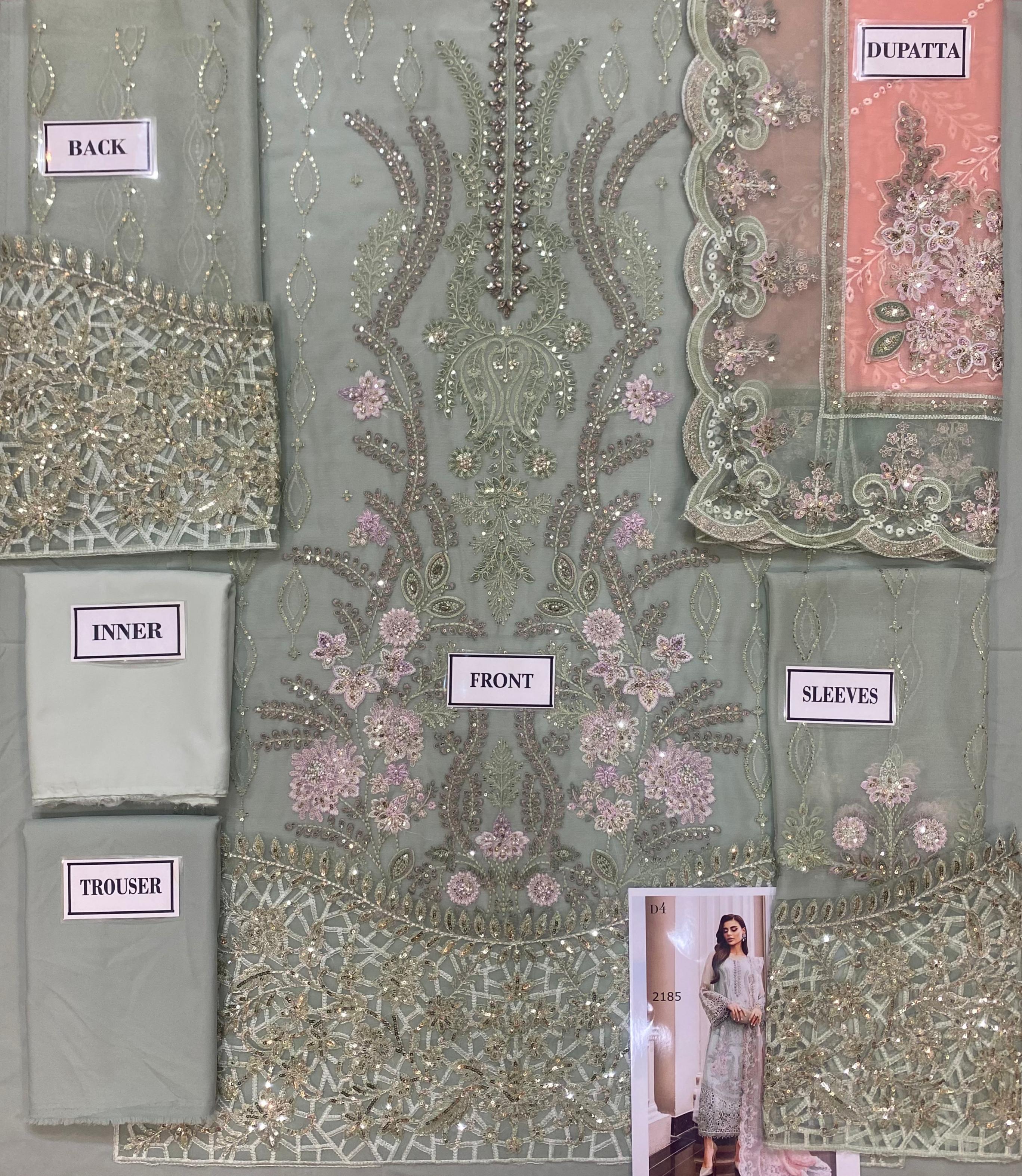 Maria.B Luxury Chiffon Emboridered | 3 Piece Unstitched D-2185