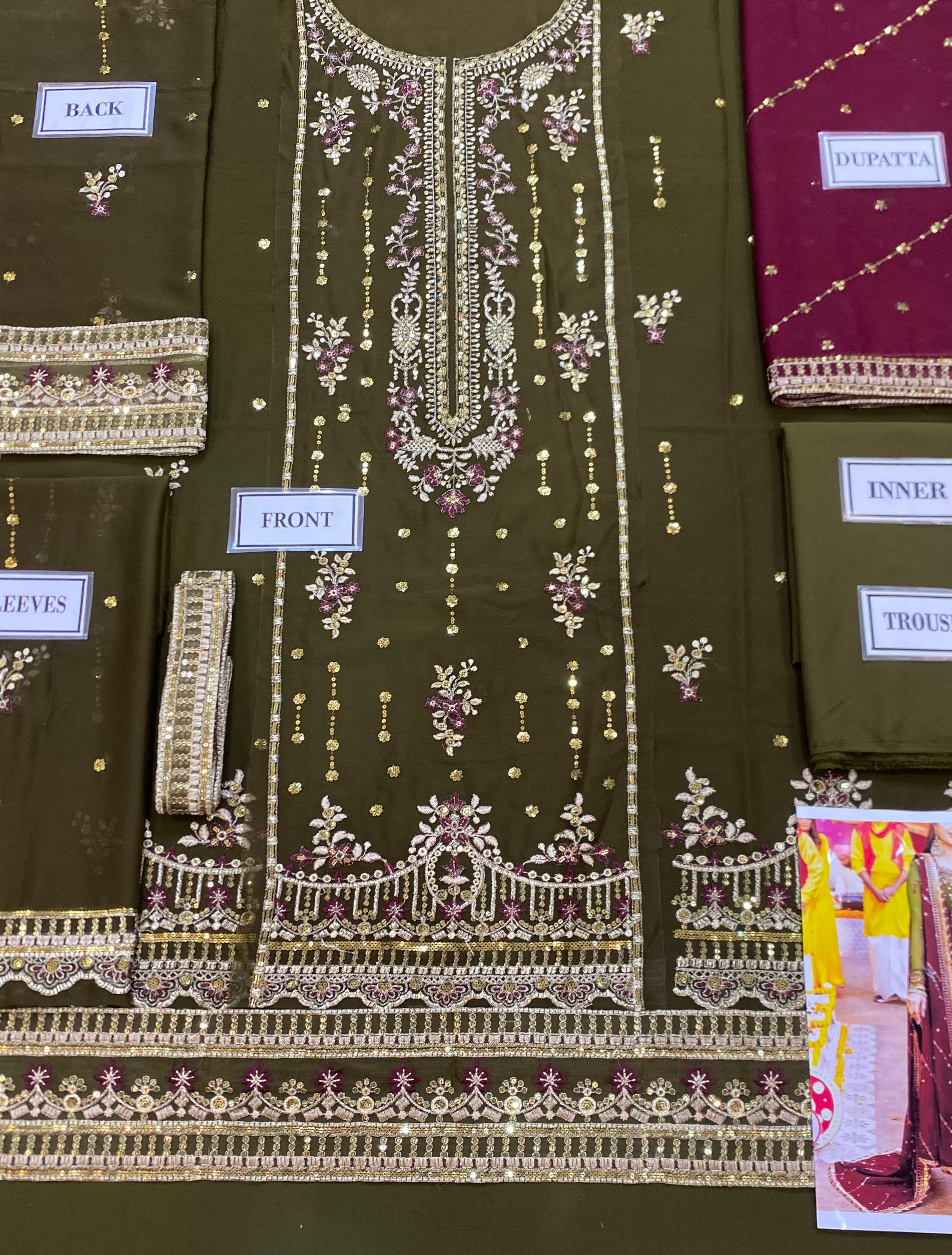 Asim Jofa Luxury Chiffon Emboridered | 3 Piece Unstitched D-2377