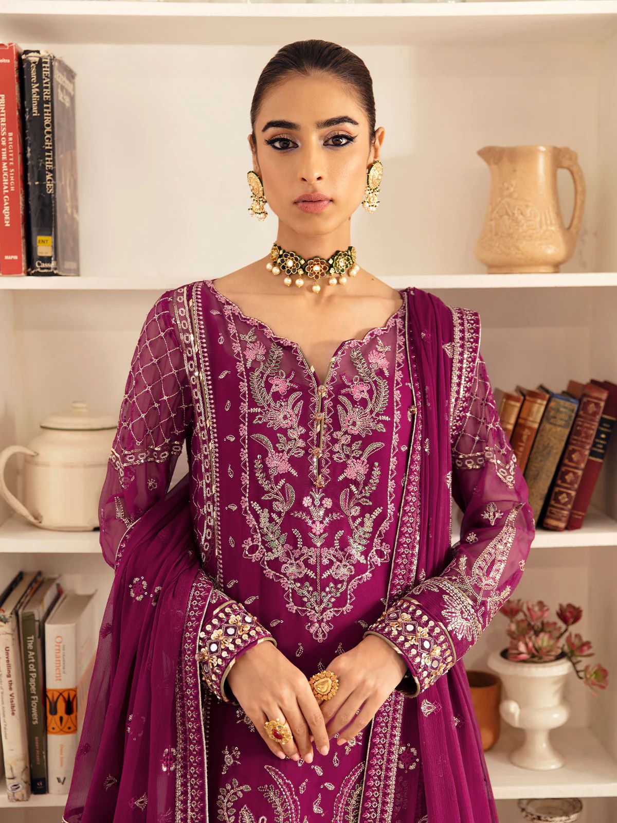 Gulaal Luxury Chiffon Embroidered | 3 Piece Unstitched D-2222