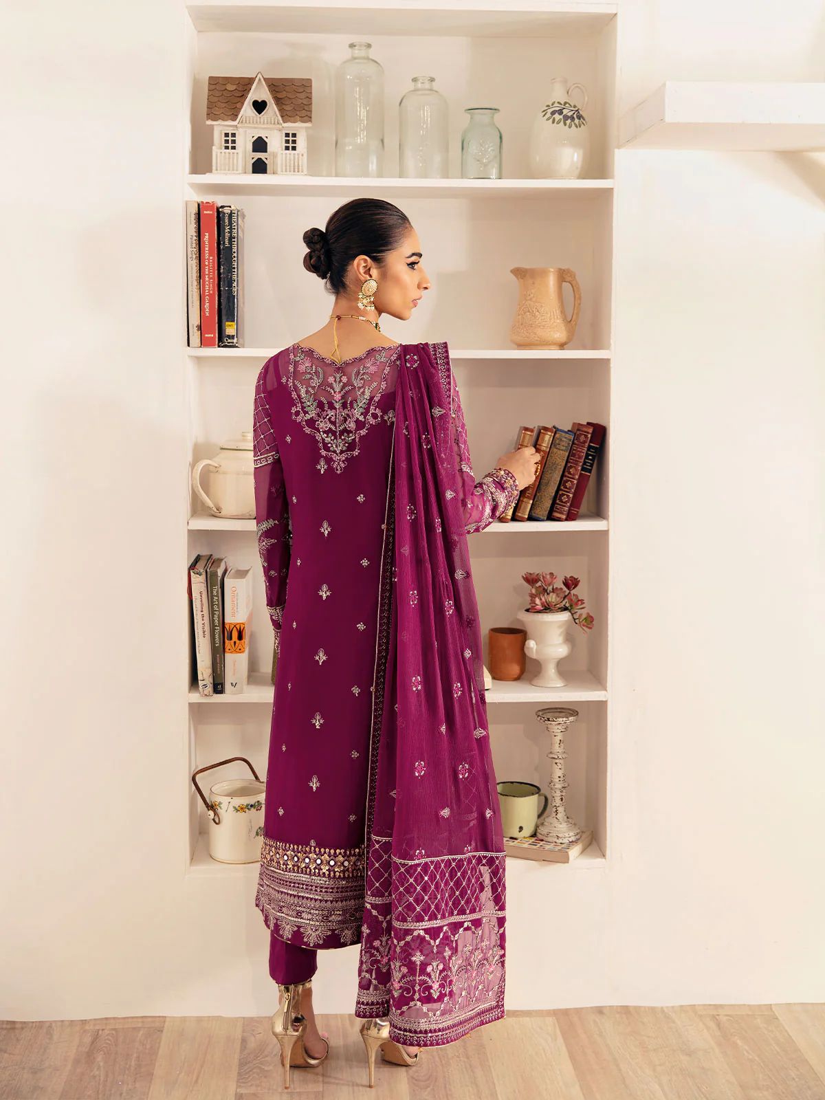Gulaal Luxury Chiffon Embroidered | 3 Piece Unstitched D-2222
