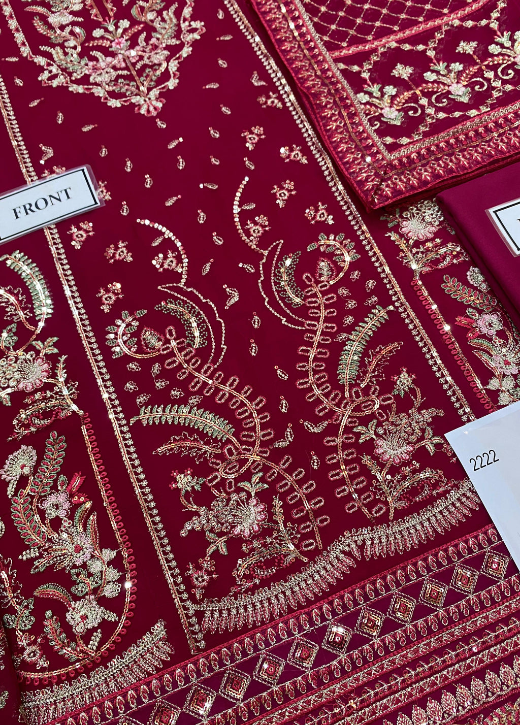Gulaal Luxury Chiffon Embroidered | 3 Piece Unstitched D-2222