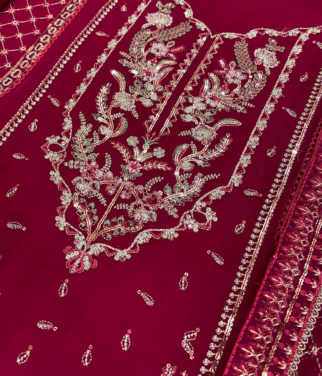 Gulaal Luxury Chiffon Embroidered | 3 Piece Unstitched D-2222