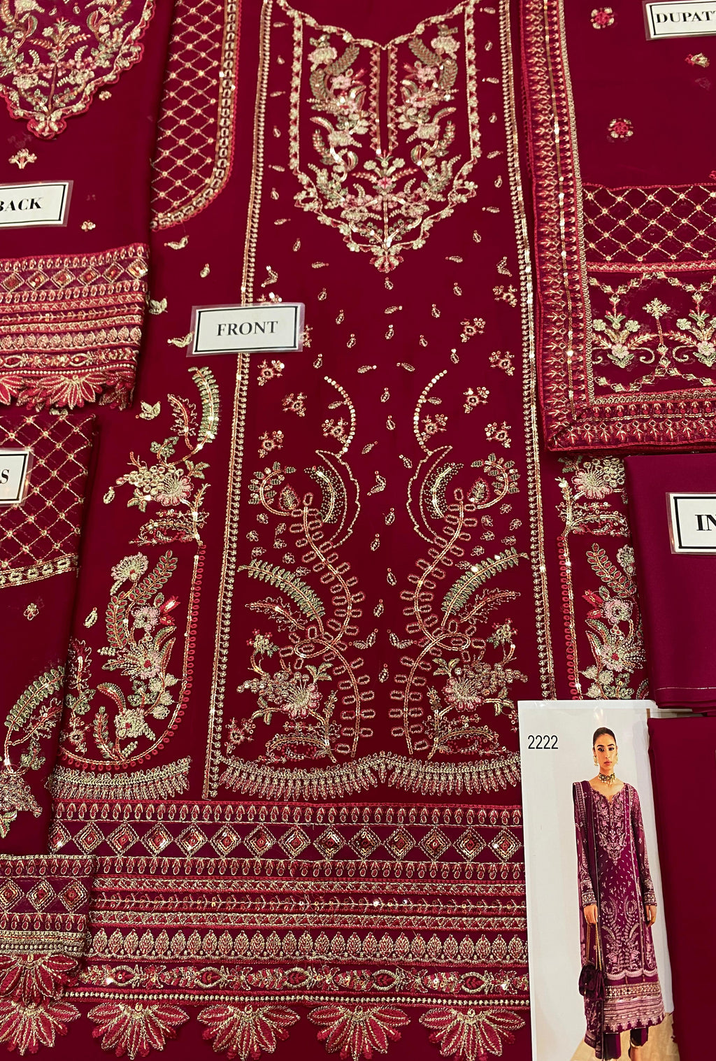 Gulaal Luxury Chiffon Embroidered | 3 Piece Unstitched D-2222