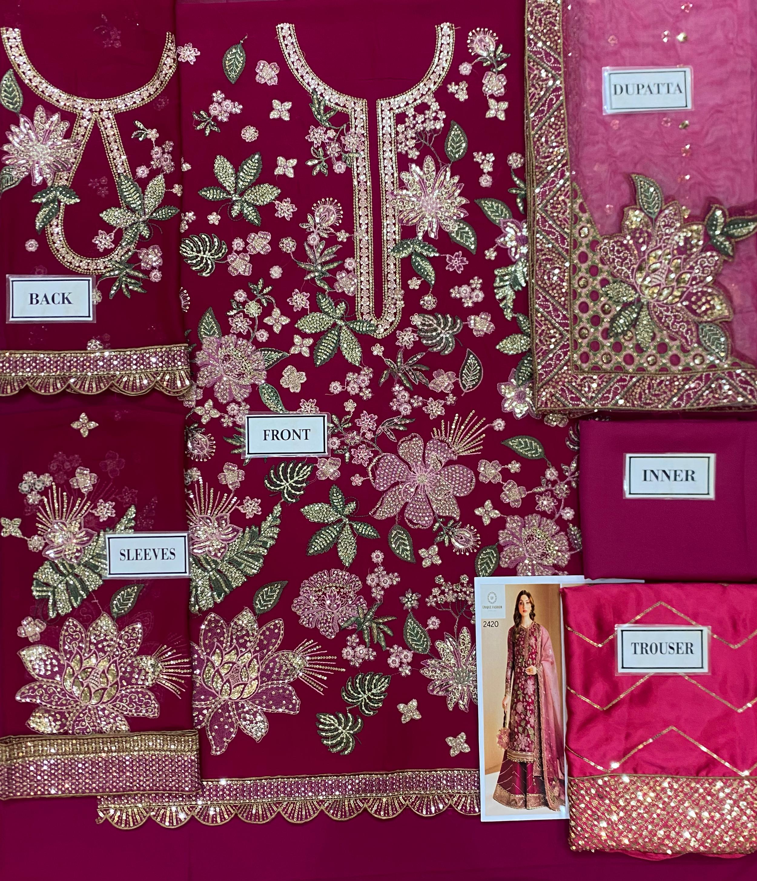 Maria.B Embroidered Chiffon | 3 Piece Unstitched D-2420