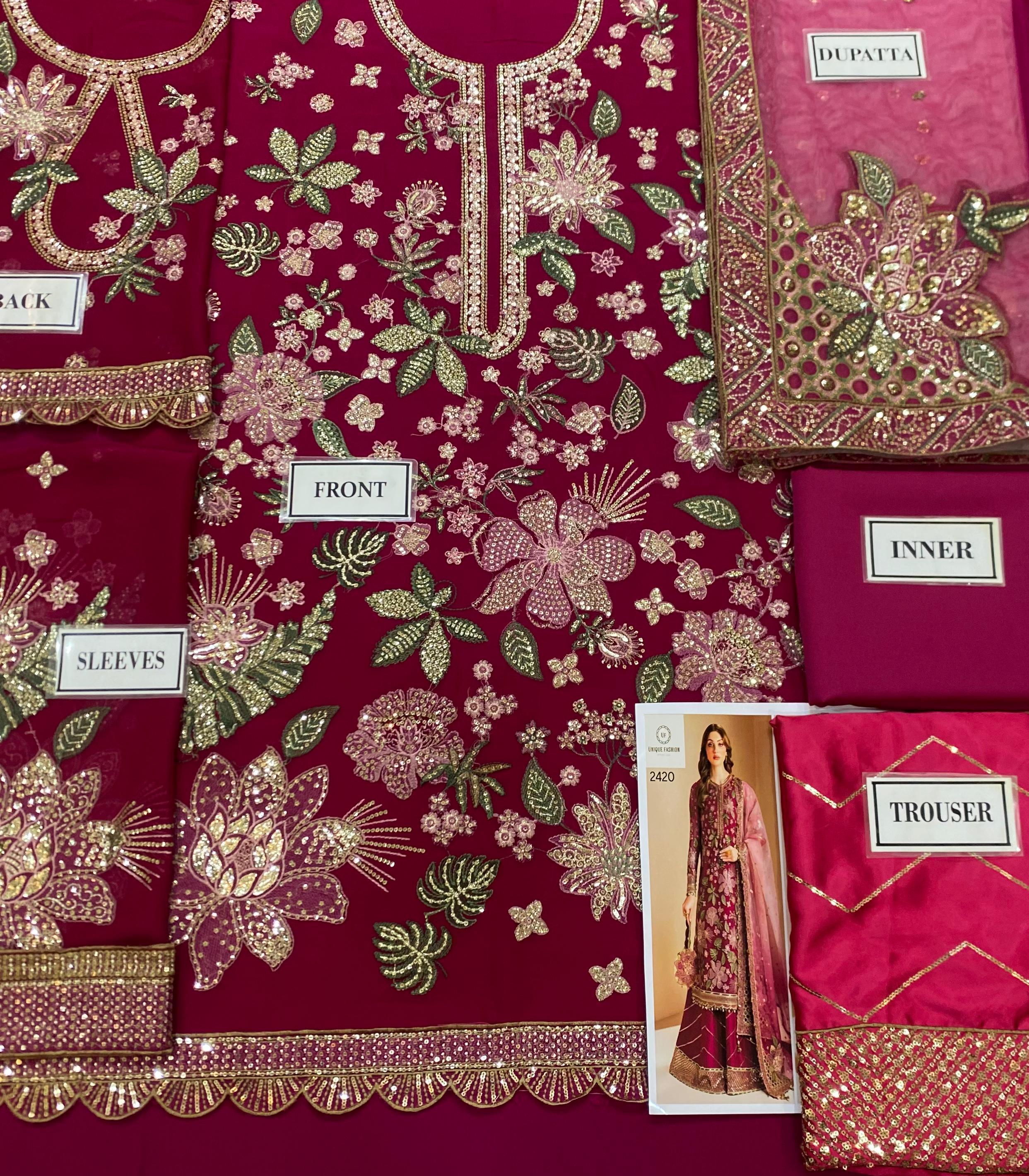 Maria.B Embroidered Chiffon | 3 Piece Unstitched D-2420