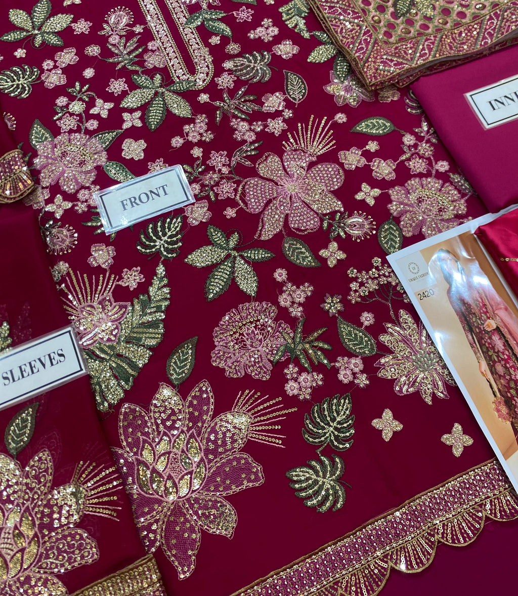 Maria.B Embroidered Chiffon | 3 Piece Unstitched D-2420