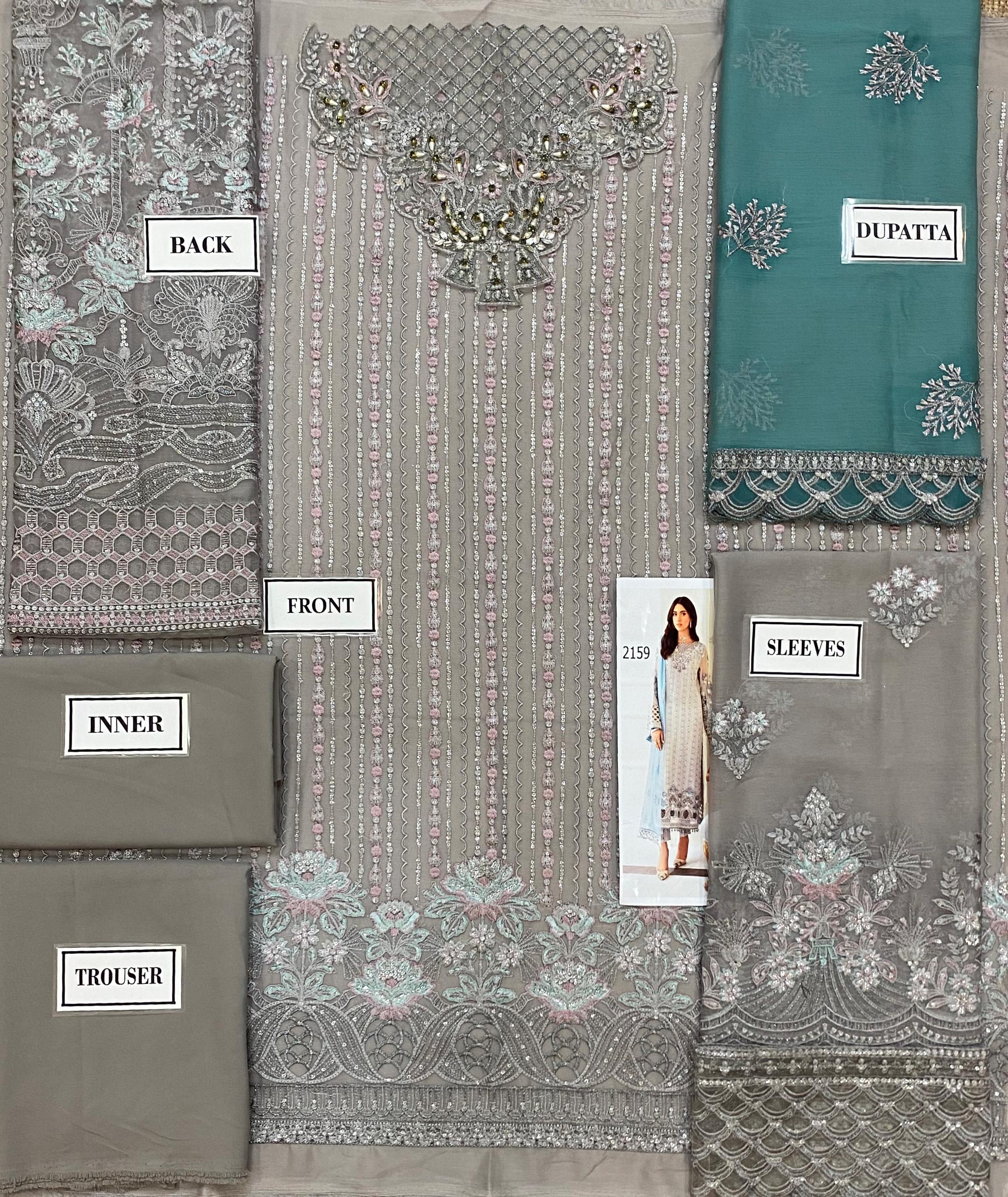 Zainab Chottani Luxury Chiffon Embroidered | 3 Piece Unstitched 2159