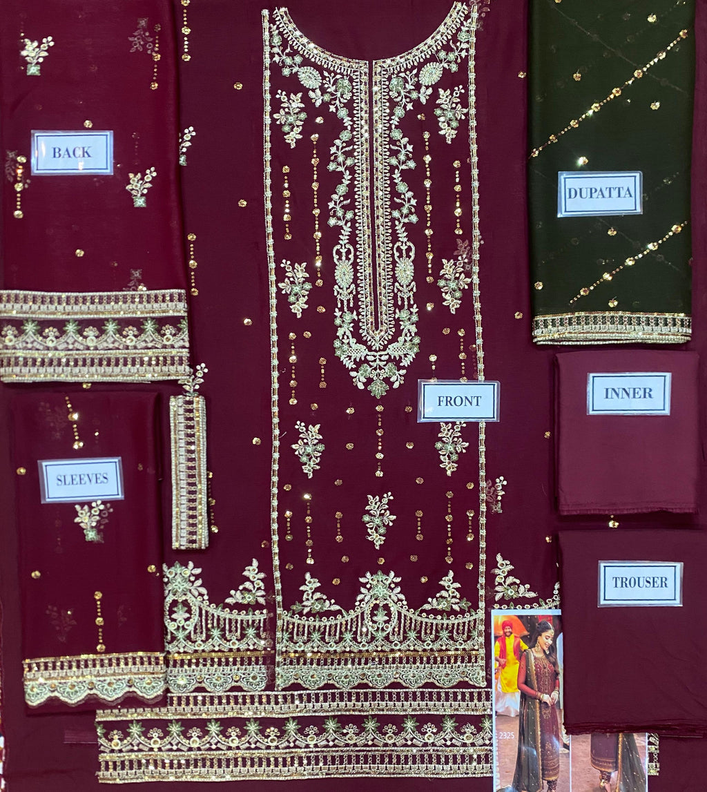 Mahi Luxury Chiffon Emboridered | 3 Piece Unstitched