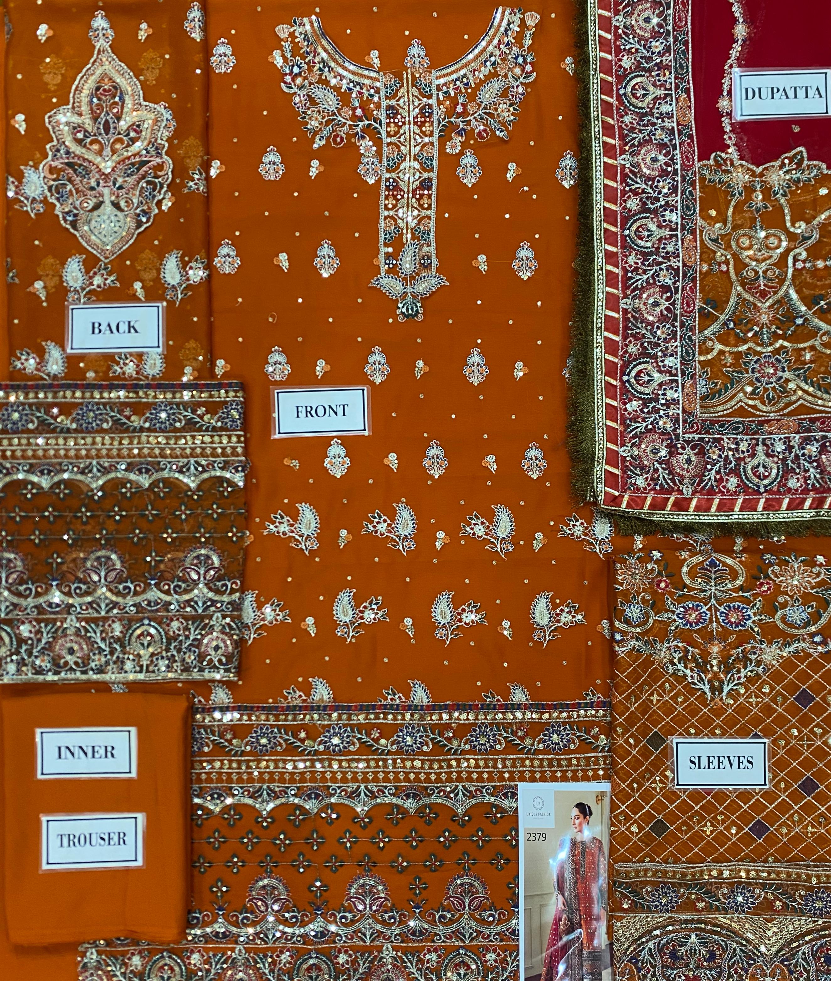 Baroque Luxury Chiffon Embroidered | 3 Piece Unstitched D-2379