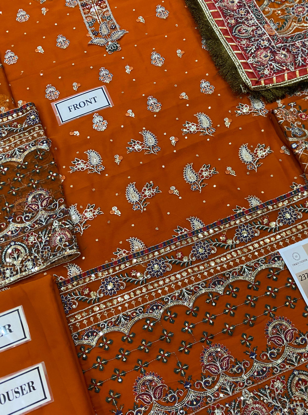 Baroque Luxury Chiffon Embroidered | 3 Piece Unstitched D-2379