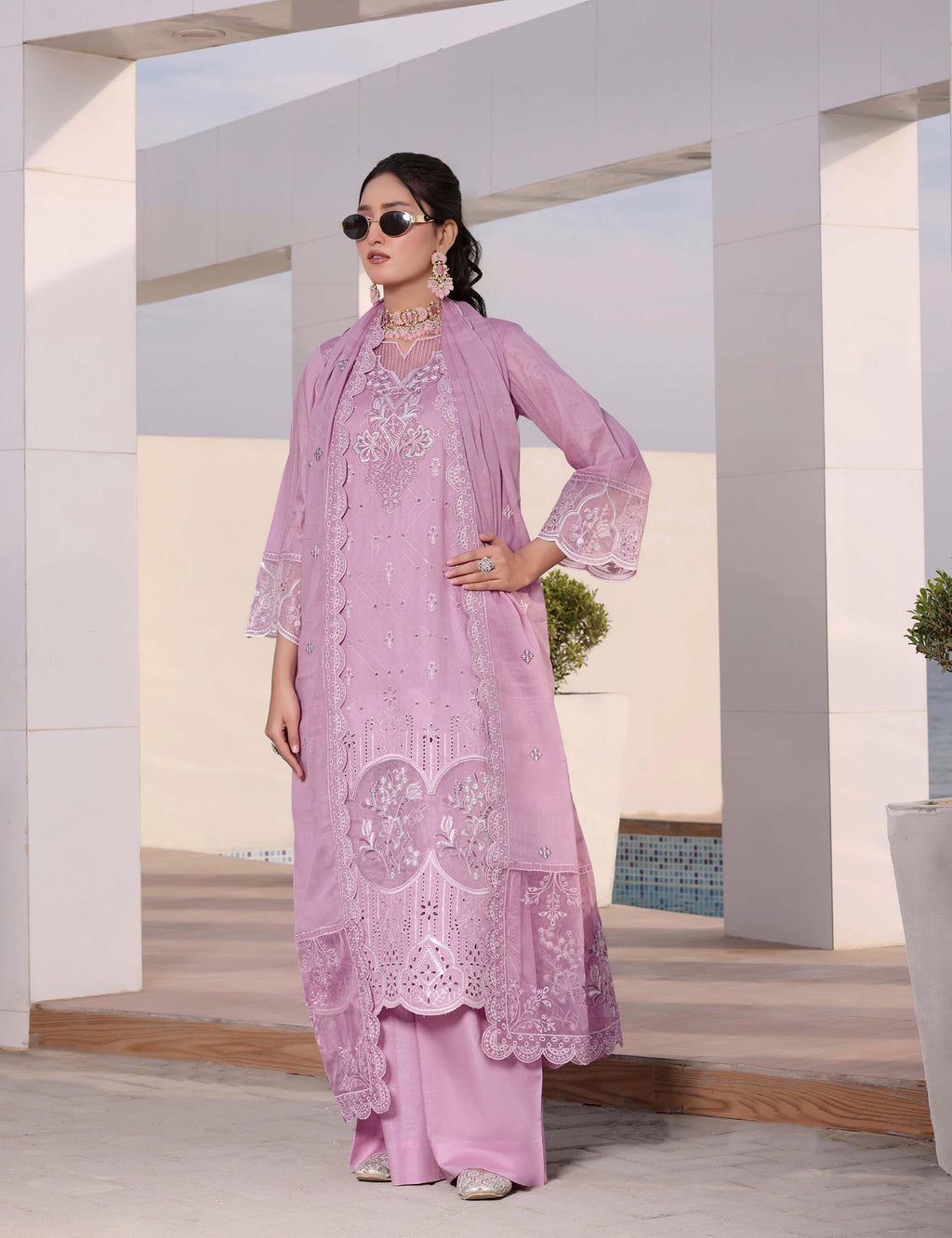 Sundal Luxury Embroidered Lawn Suit | 3 Piece Unstitched SND-2210B