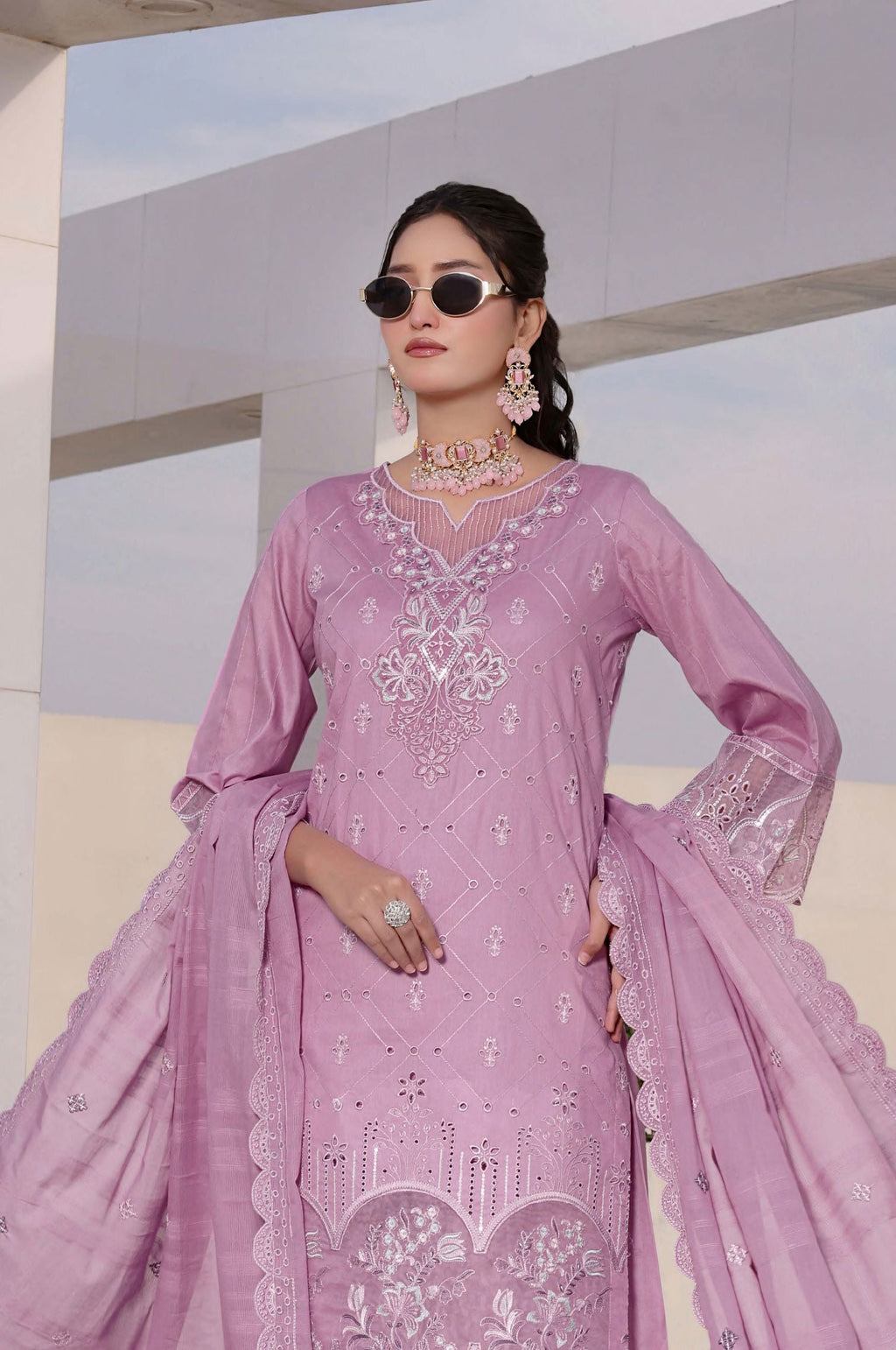 Sundal Luxury Embroidered Lawn Suit | 3 Piece Unstitched SND-2210B