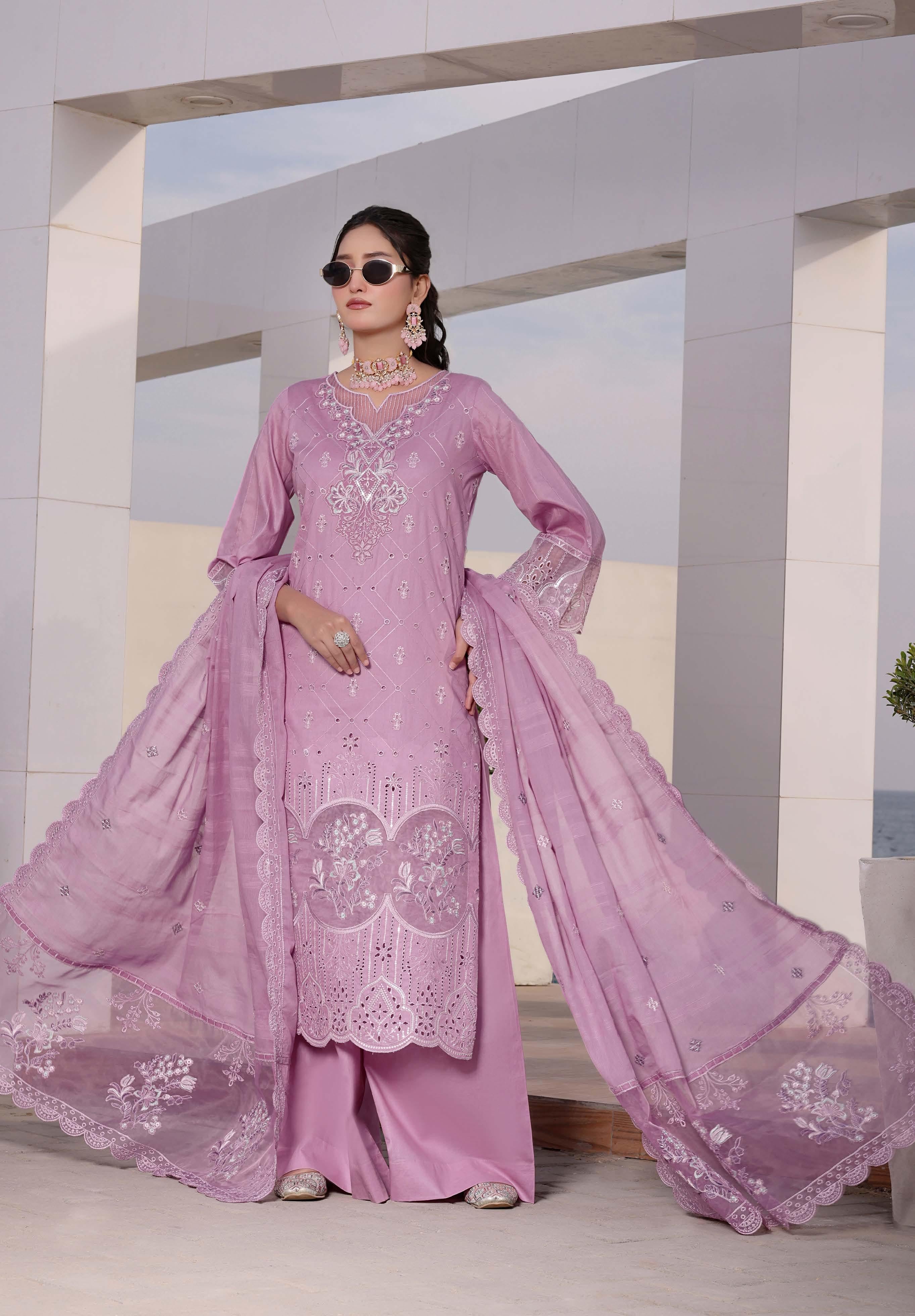 Sundal Luxury Embroidered Lawn Suit | 3 Piece Unstitched SND-2210B