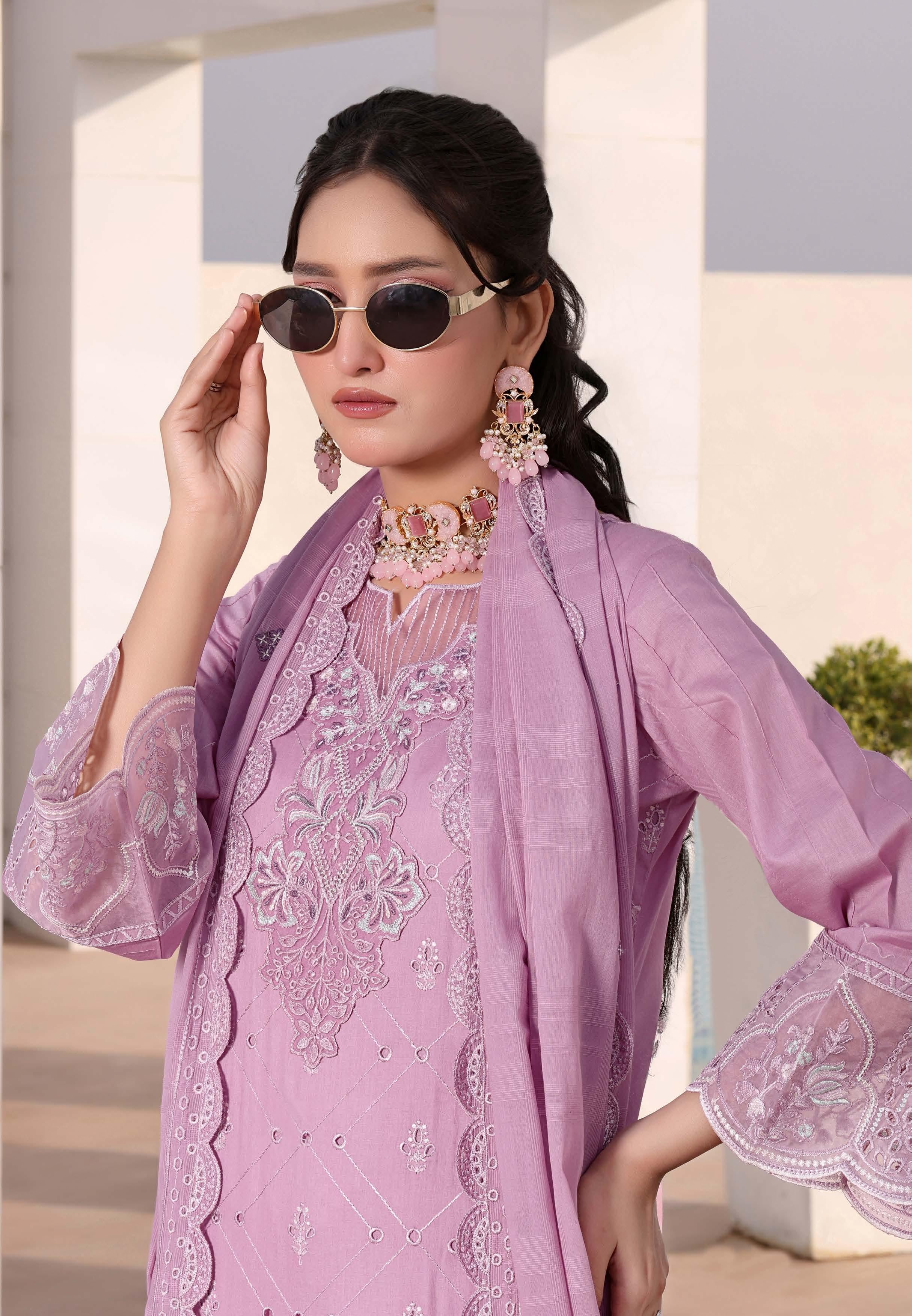 Sundal Luxury Embroidered Lawn Suit | 3 Piece Unstitched SND-2210B
