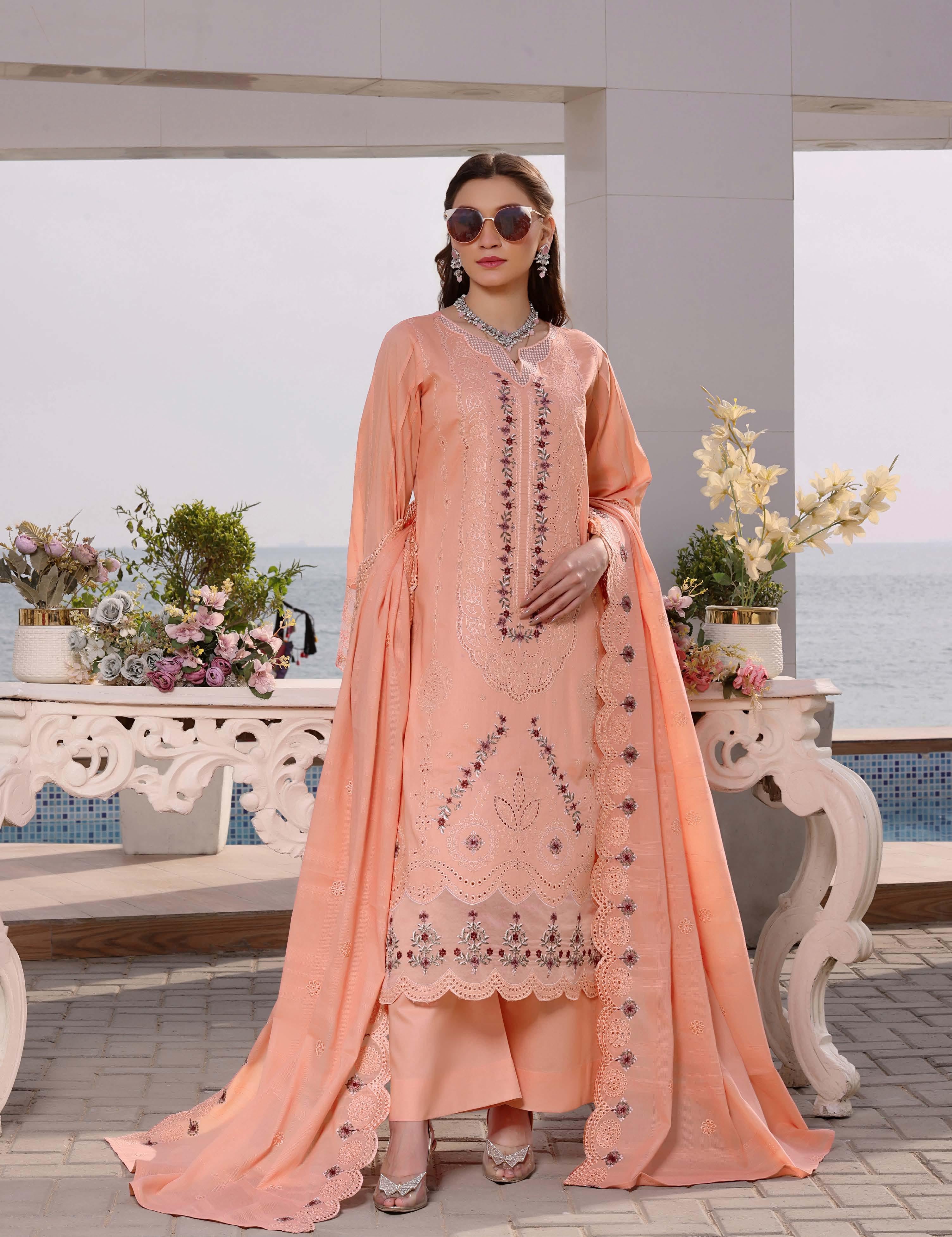 Sundal Luxury Embroidered Lawn Suit | 3 Piece Unstitched SND-2211