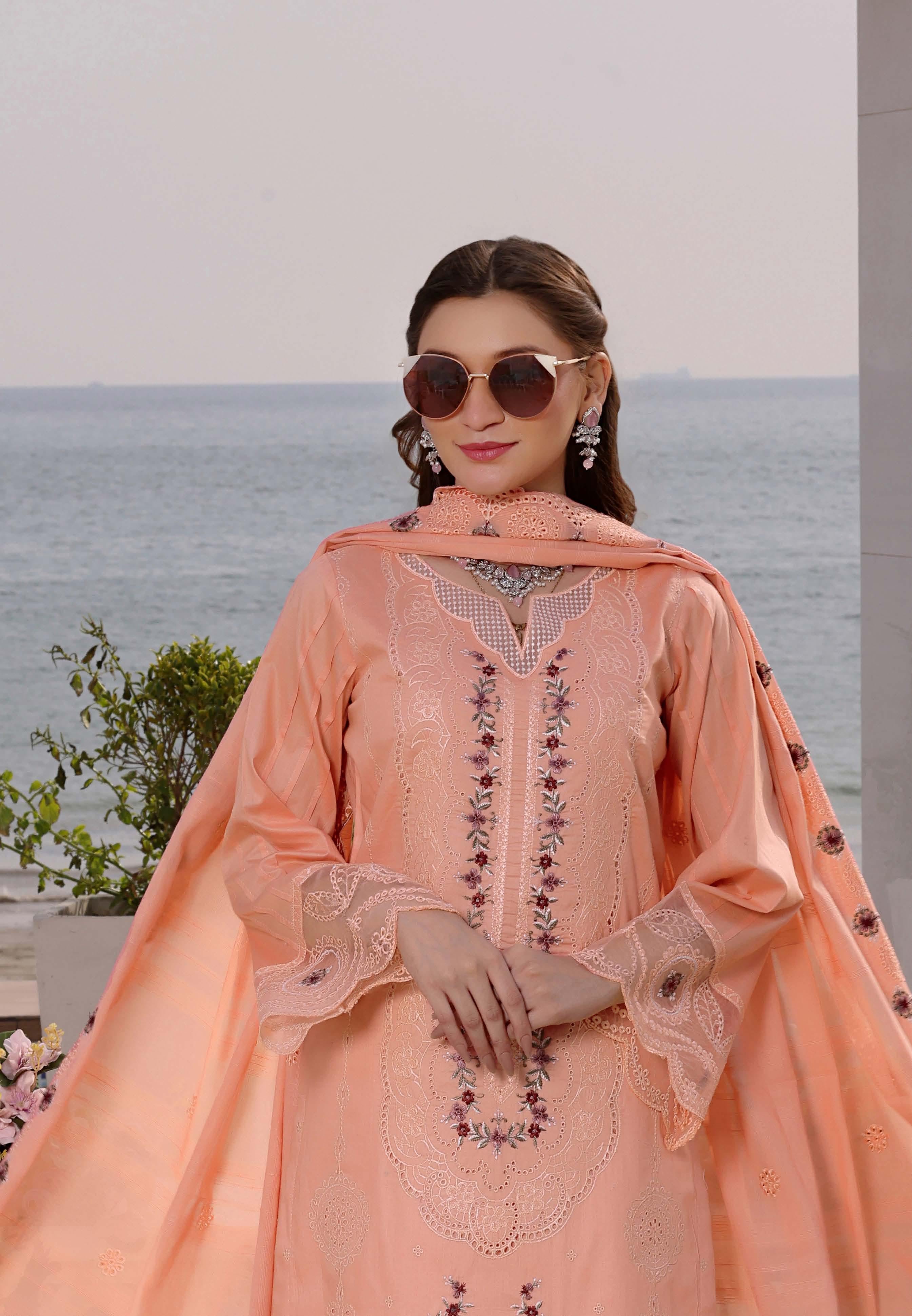 Sundal Luxury Embroidered Lawn Suit | 3 Piece Unstitched SND-2211