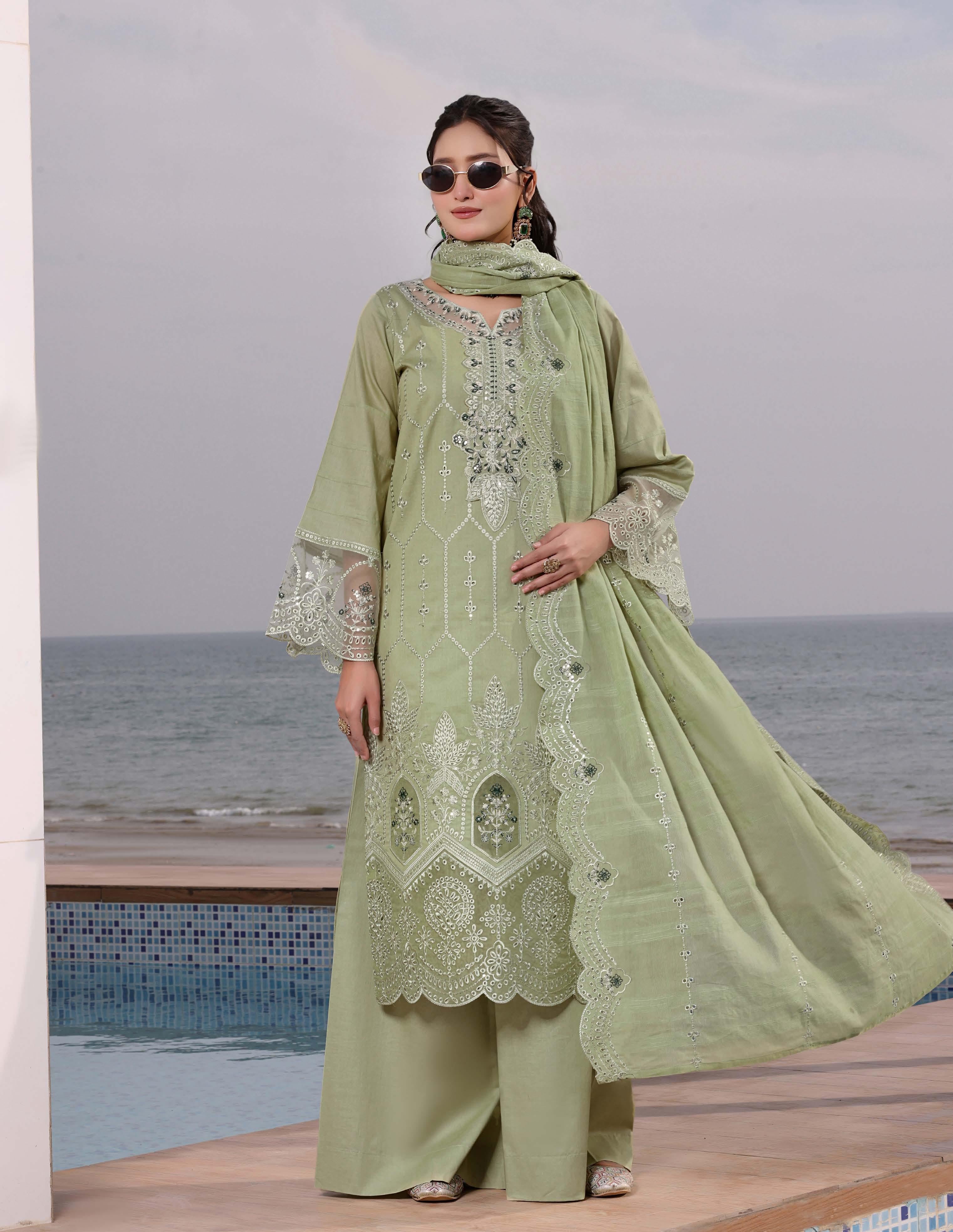 Sundal Luxury Embroidered Lawn Suit | 3 Piece Unstitched SND-2212