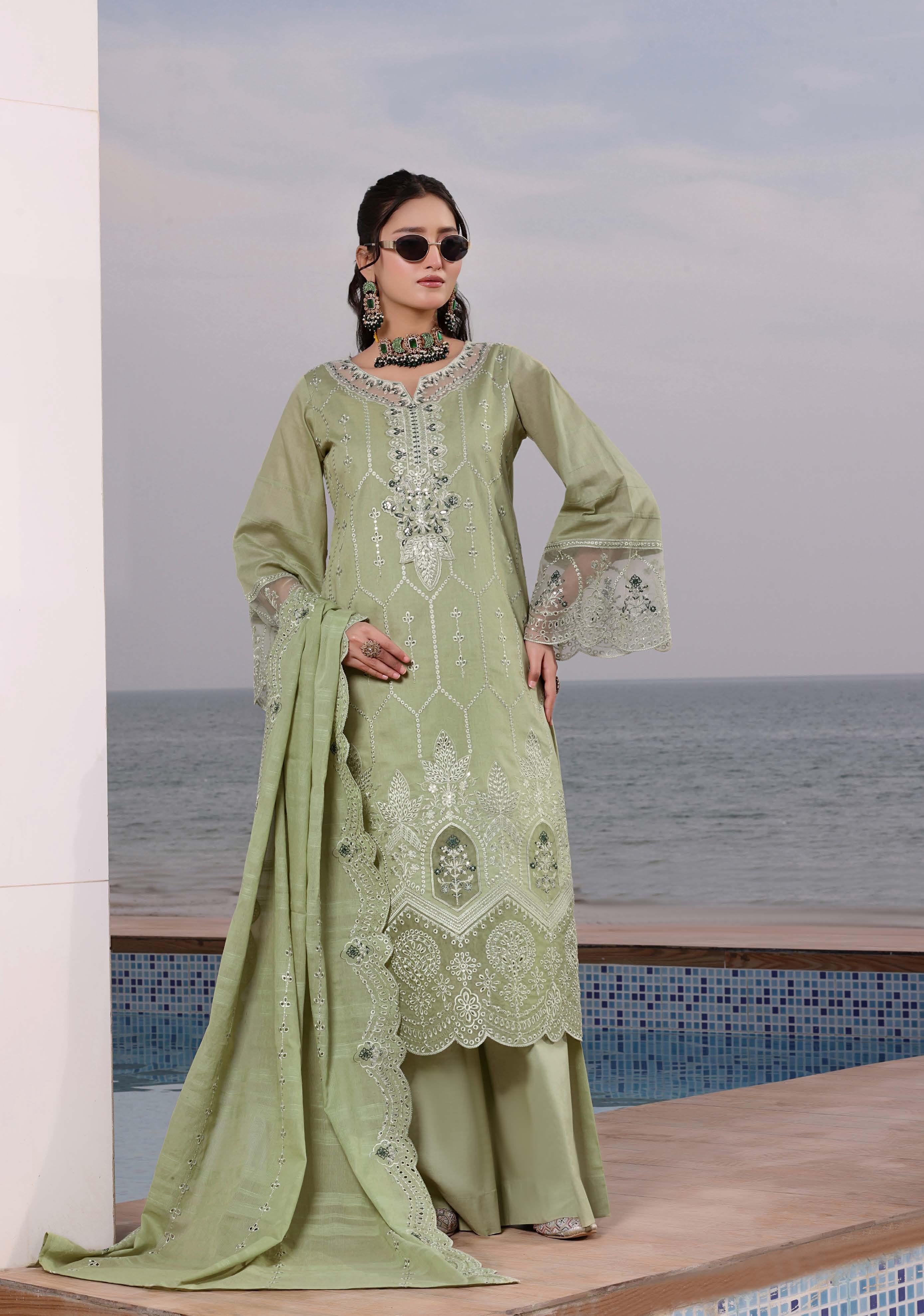 Sundal Luxury Embroidered Lawn Suit | 3 Piece Unstitched SND-2212