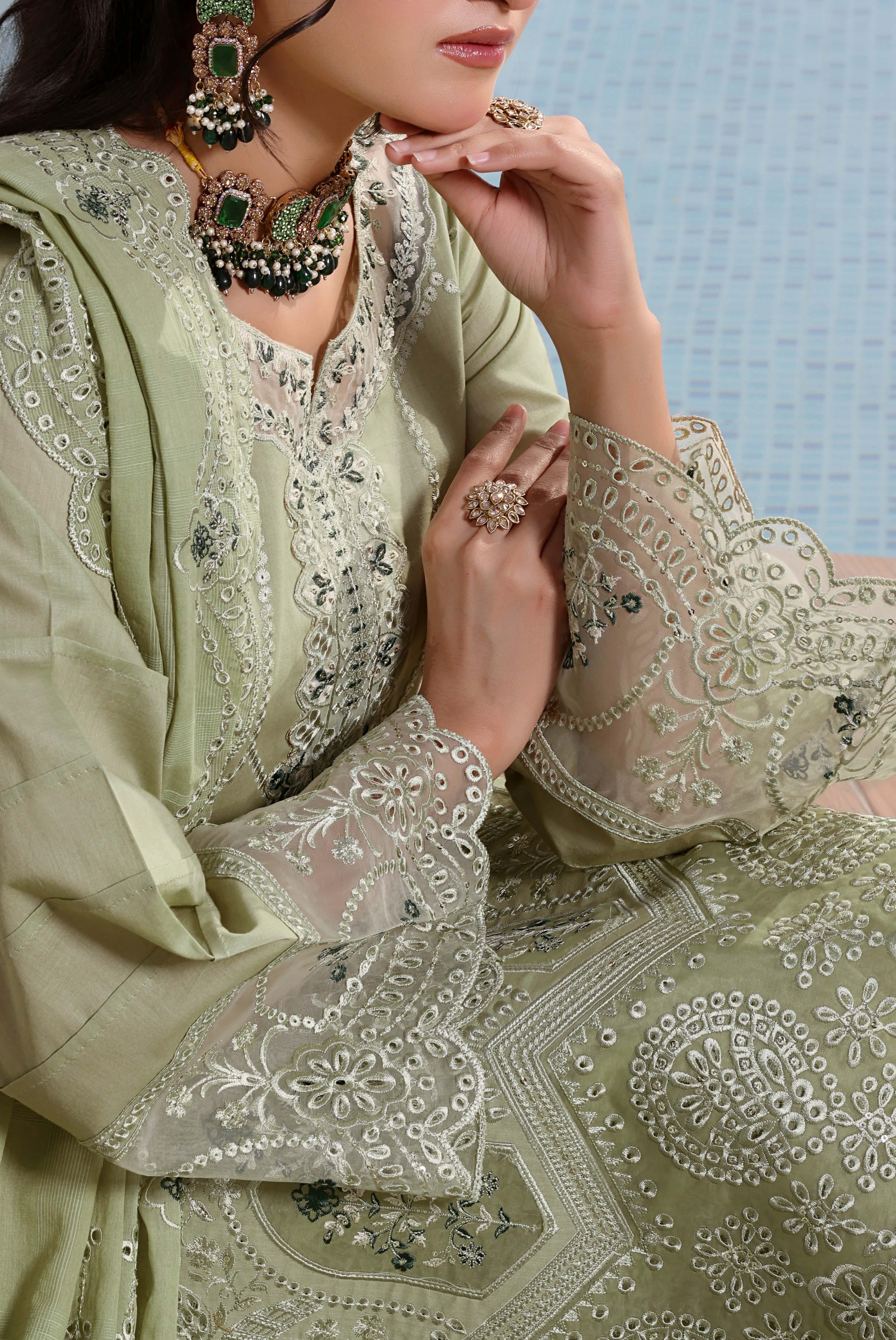 Sundal Luxury Embroidered Lawn Suit | 3 Piece Unstitched SND-2212