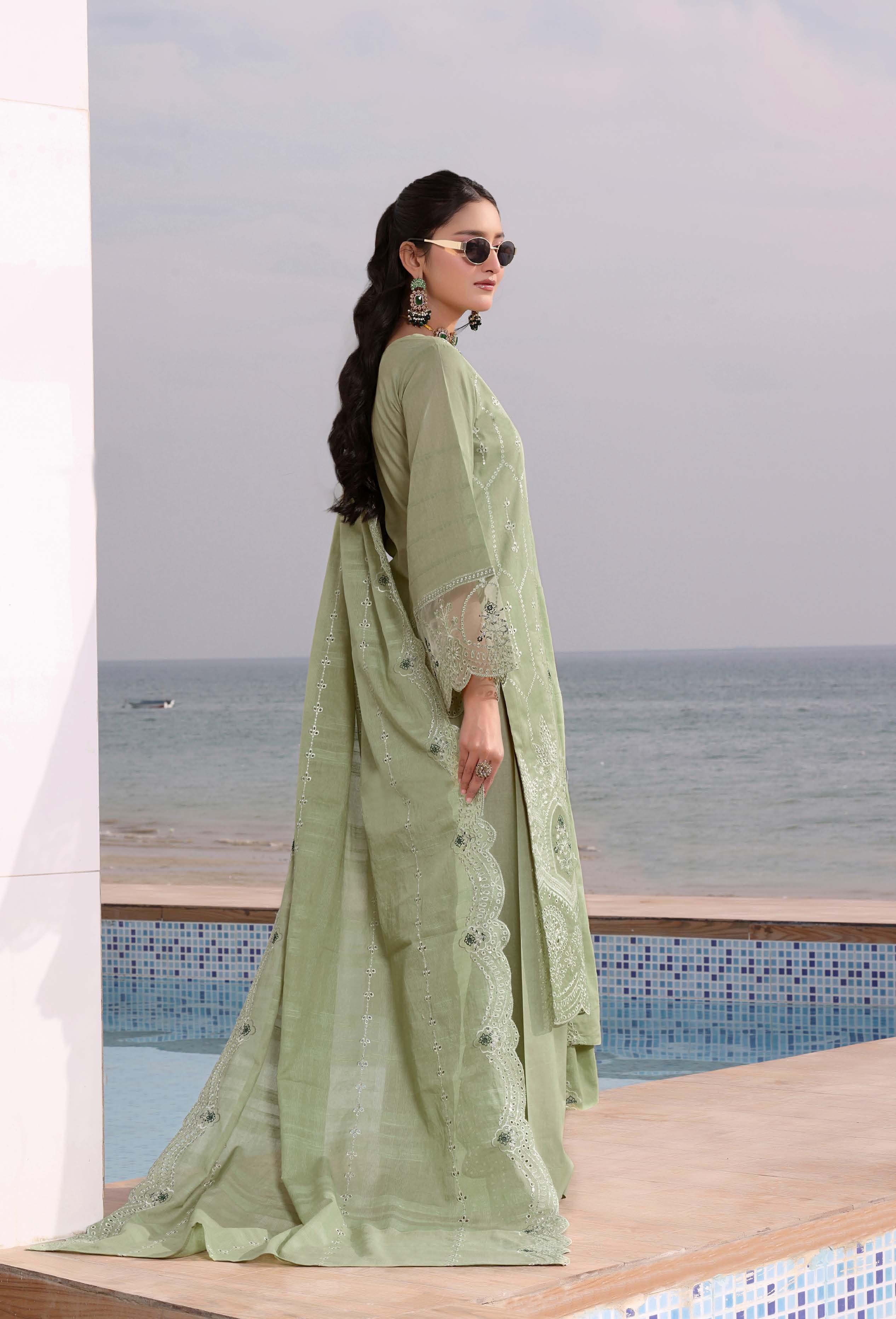 Sundal Luxury Embroidered Lawn Suit | 3 Piece Unstitched SND-2212