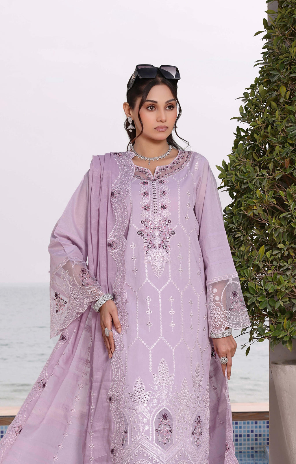 Sundal Luxury Embroidered Lawn Suit | 3 Piece Unstitched SND-2212B
