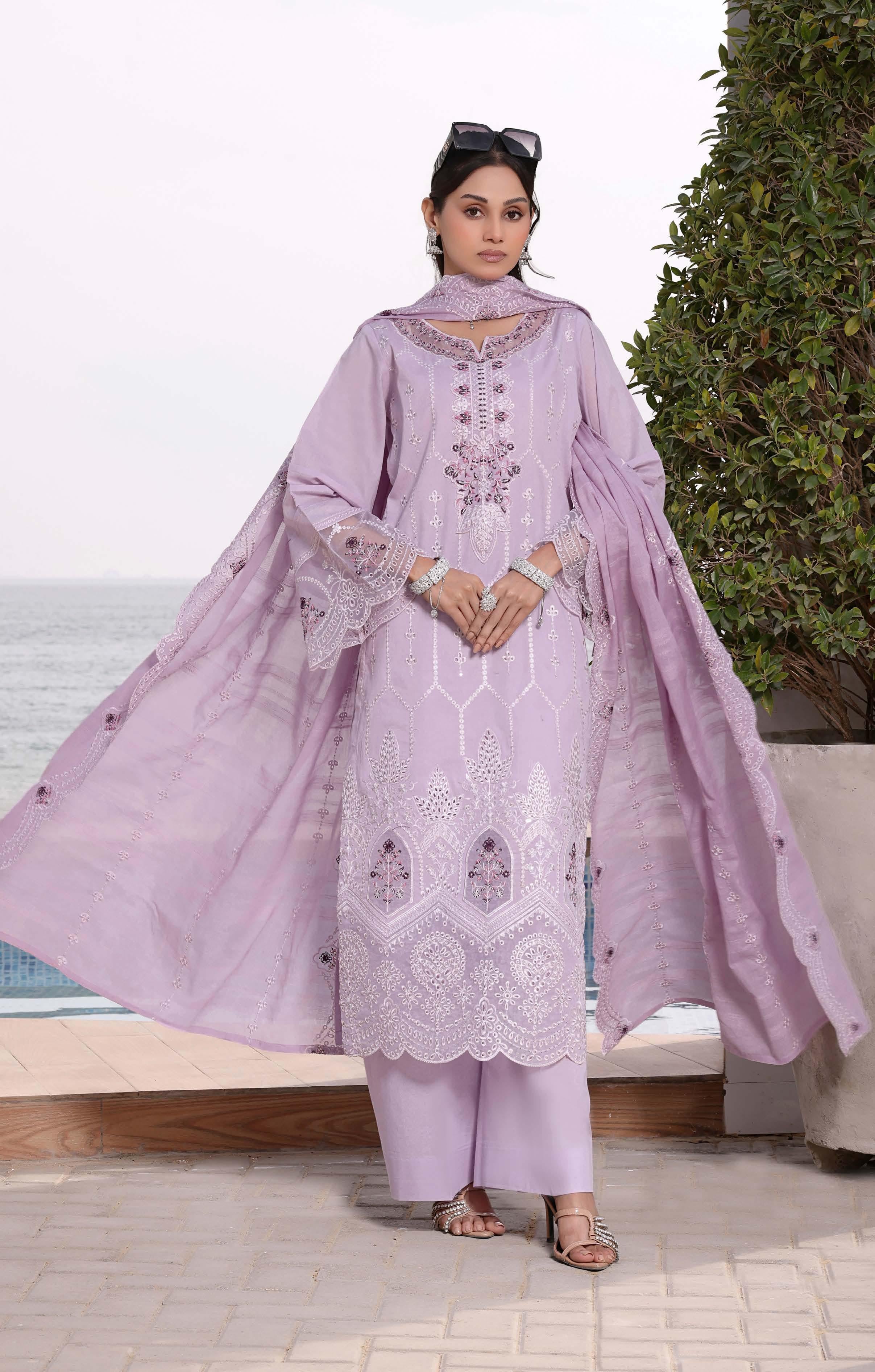 Sundal Luxury Embroidered Lawn Suit | 3 Piece Unstitched SND-2212B