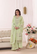 BH-4226 Luxury Embroidered Lawn Suit | 3 Piece Unstitched Thistle Green