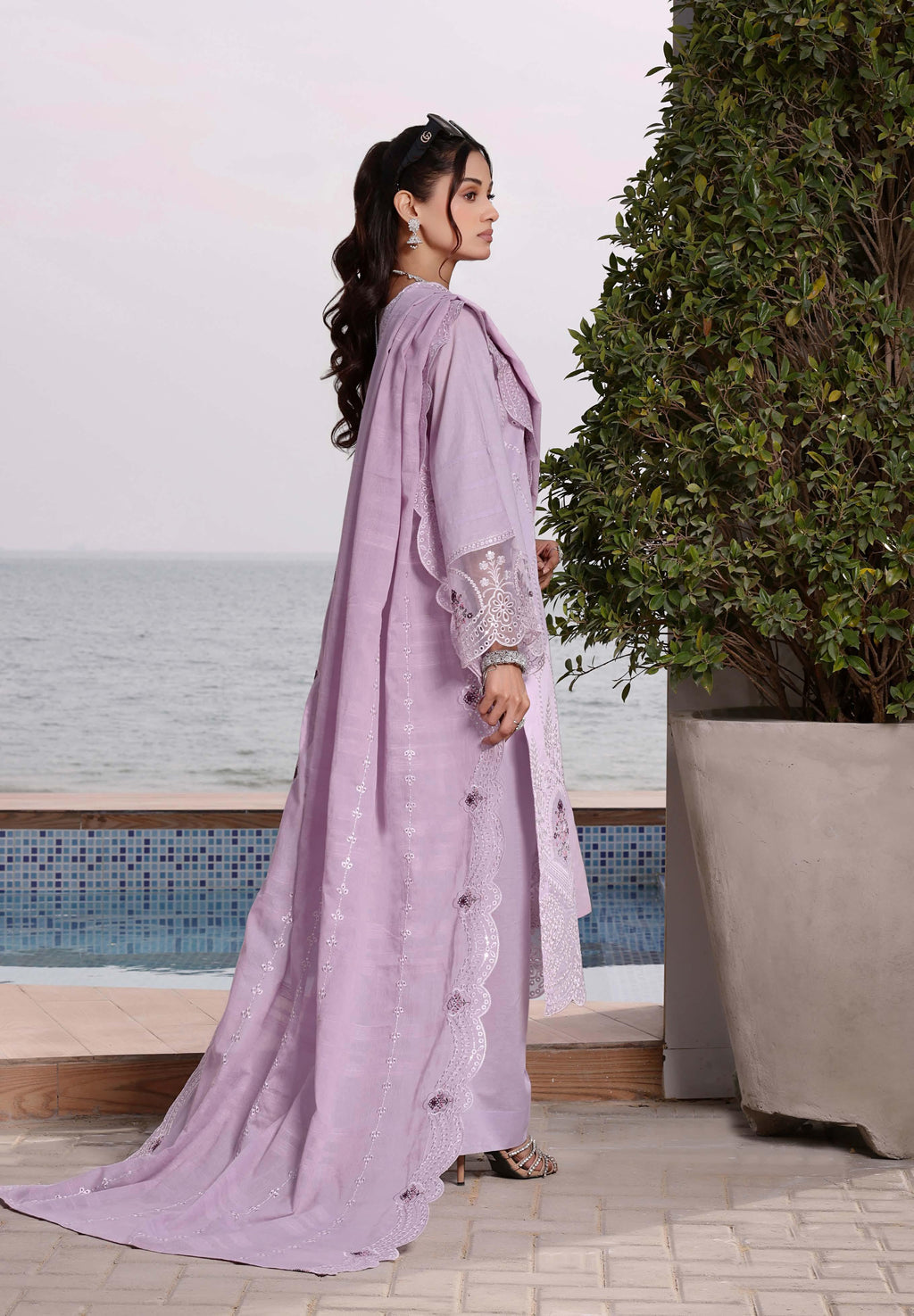 Sundal Luxury Embroidered Lawn Suit | 3 Piece Unstitched SND-2212B