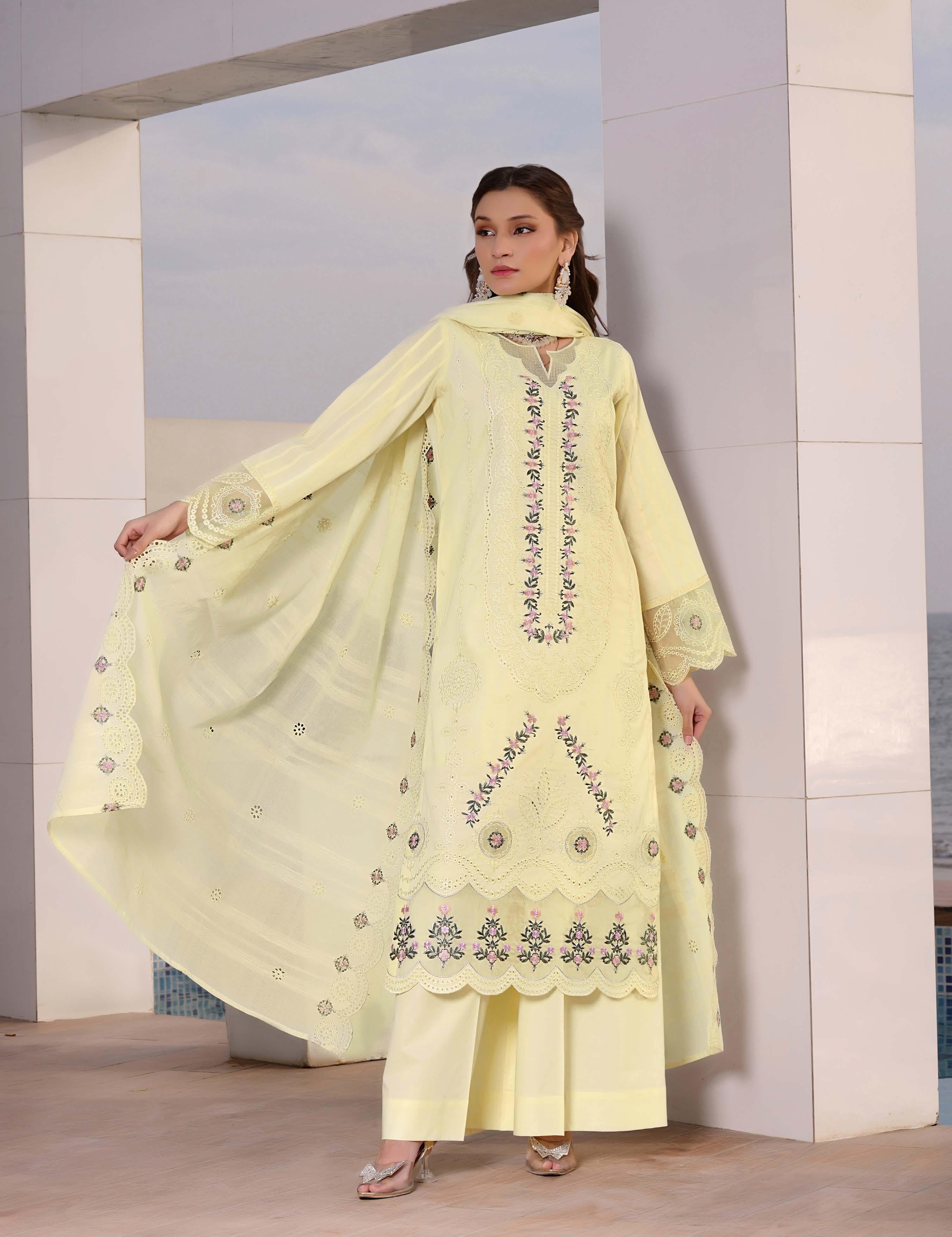 Sundal Luxury Embroidered Lawn Suit | 3 Piece Unstitched SND-2211B