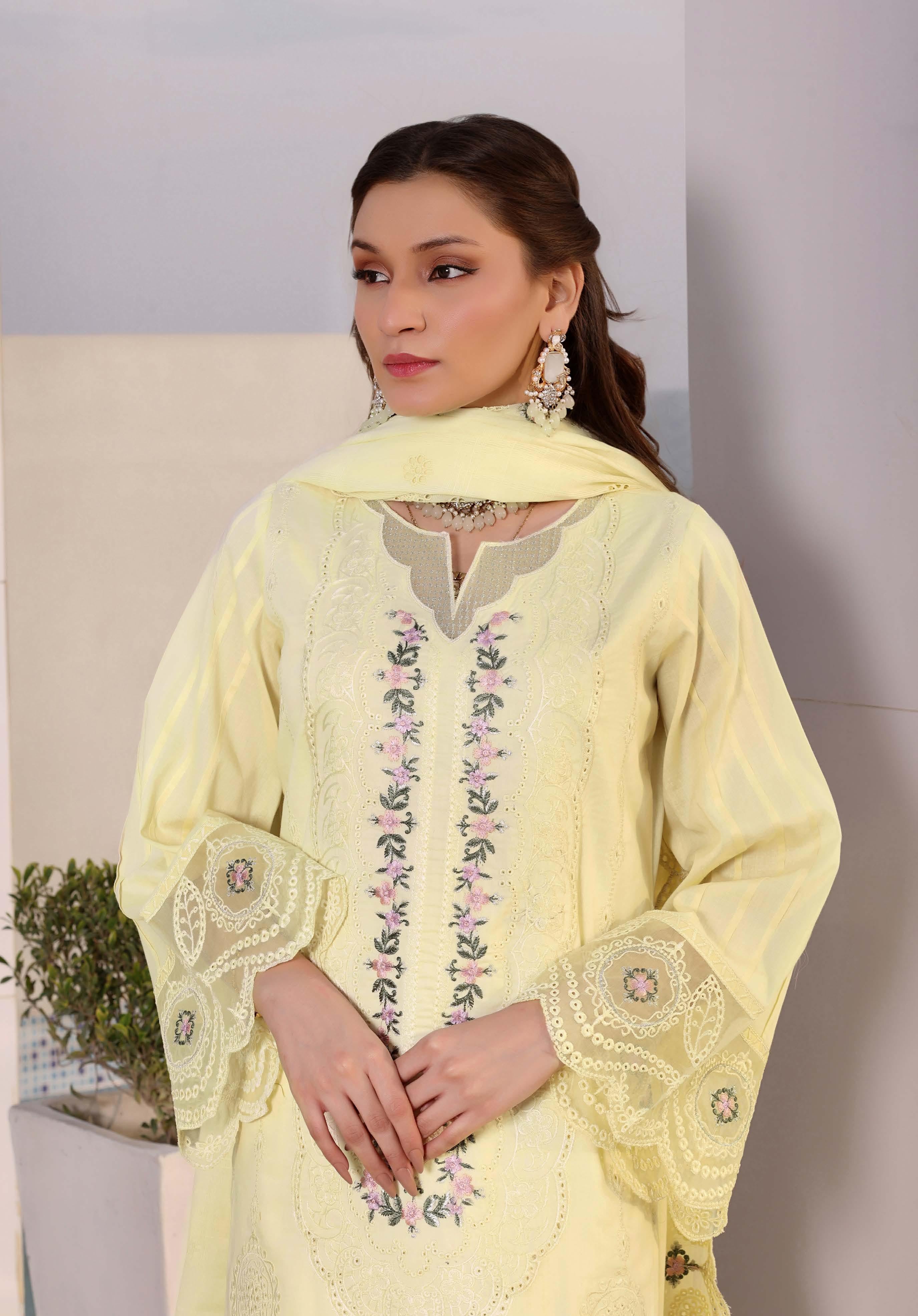 Sundal Luxury Embroidered Lawn Suit | 3 Piece Unstitched SND-2211B