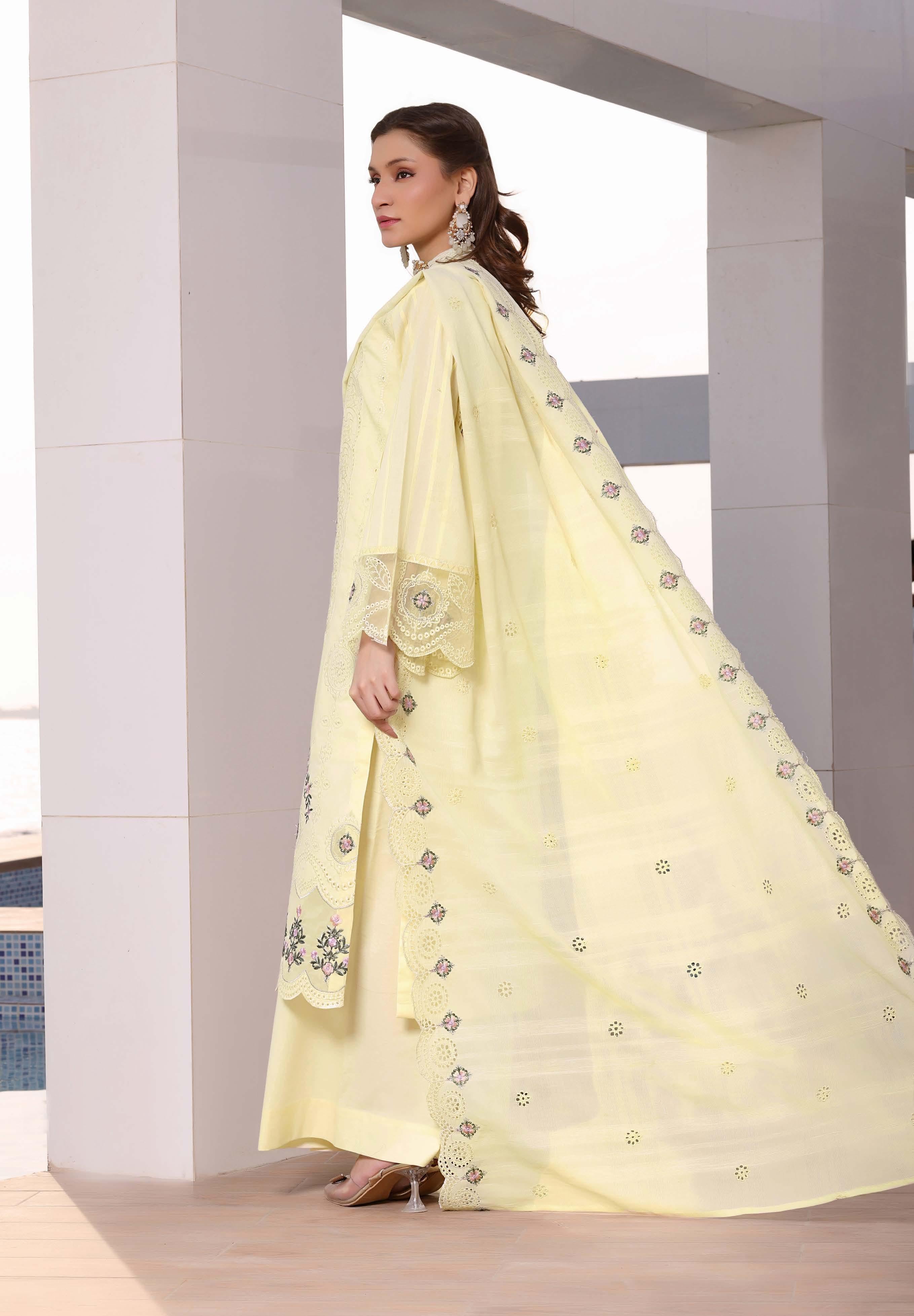 Sundal Luxury Embroidered Lawn Suit | 3 Piece Unstitched SND-2211B