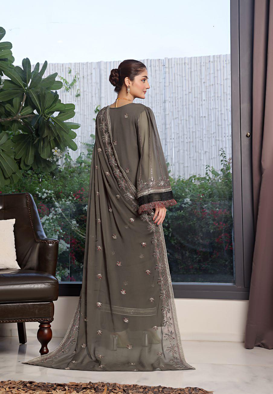 Luxury Chiffon Unstitched | DMS-2447 (𝟎𝟏 𝐥𝐞𝐟𝐭 𝐨𝐧𝐥𝐲)