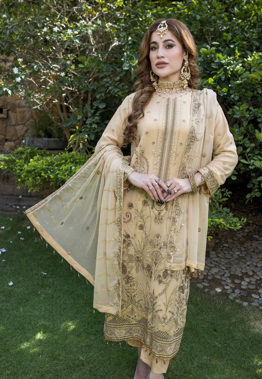 Formal Chiffon Embroidered | Unstitched (𝟎𝟏 𝐥𝐞𝐟𝐭 𝐨𝐧𝐥𝐲)