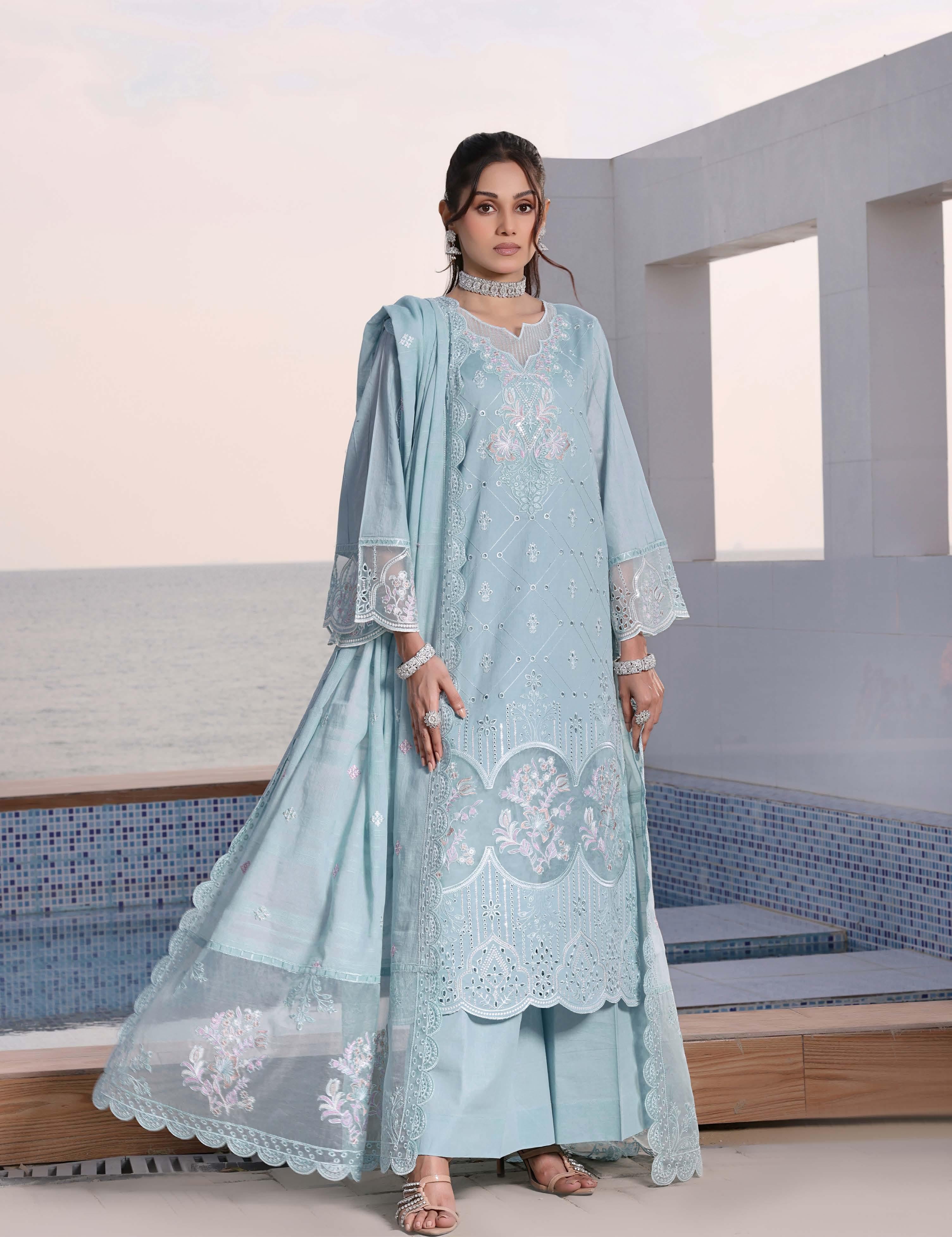 Sundal Luxury Embroidered Lawn Suit | 3 Piece Unstitched SND-2210