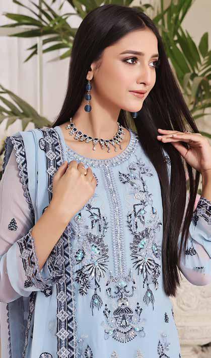 Formal Chiffon Embroidered | Unstitched D-1107 (𝟎𝟏 𝐥𝐞𝐟𝐭 𝐨𝐧𝐥𝐲)