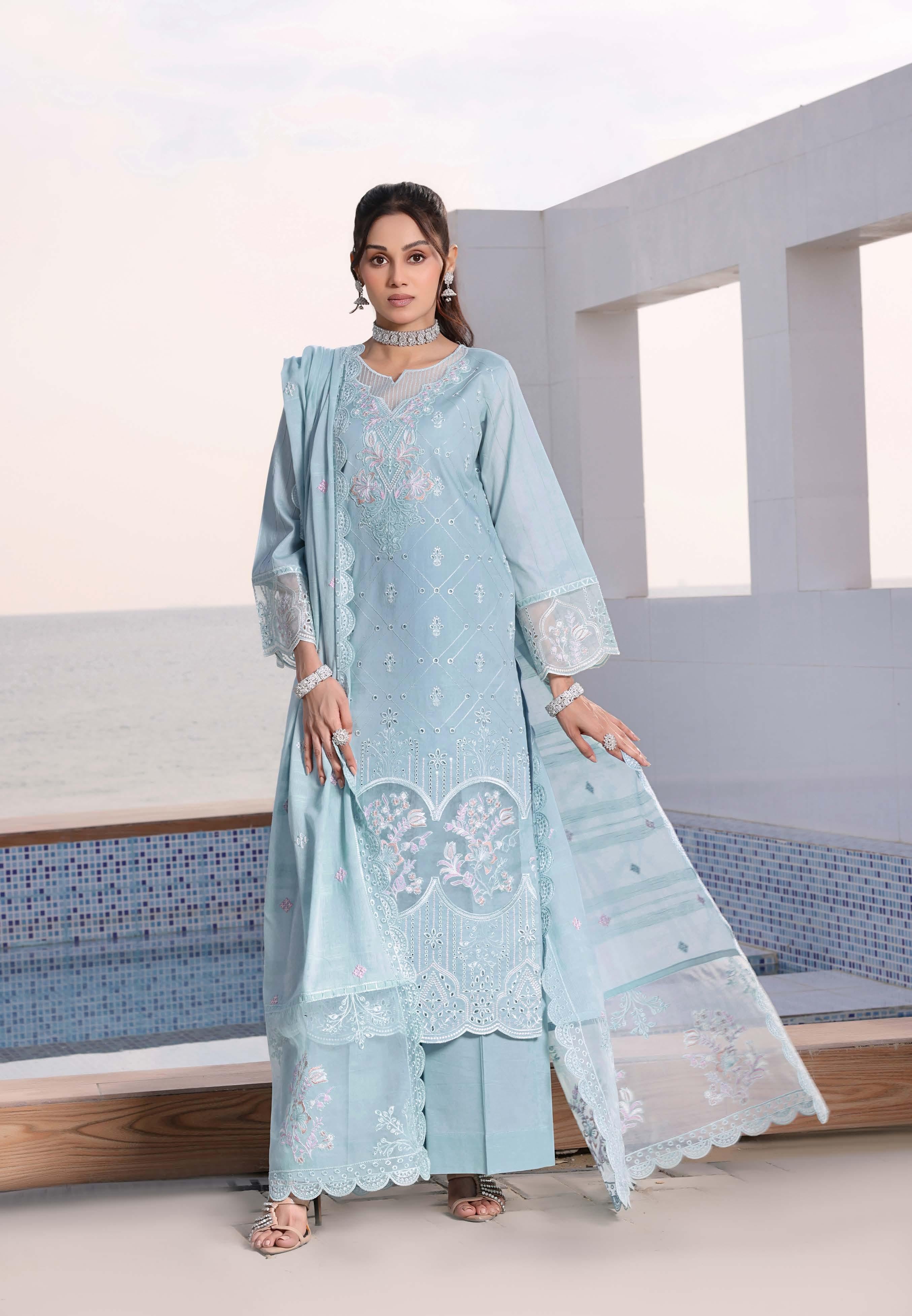 Sundal Luxury Embroidered Lawn Suit | 3 Piece Unstitched SND-2210