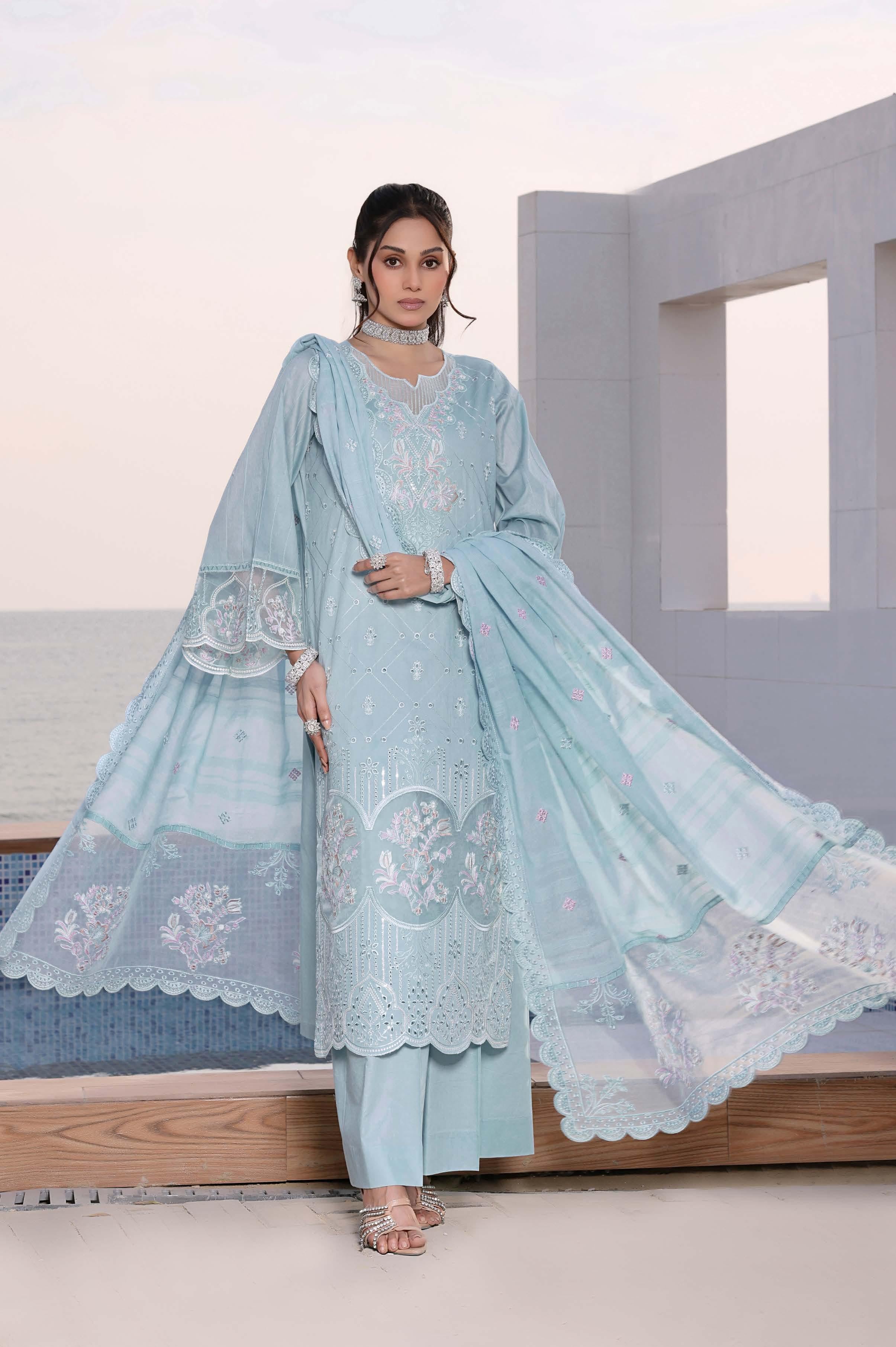 Sundal Luxury Embroidered Lawn Suit | 3 Piece Unstitched SND-2210