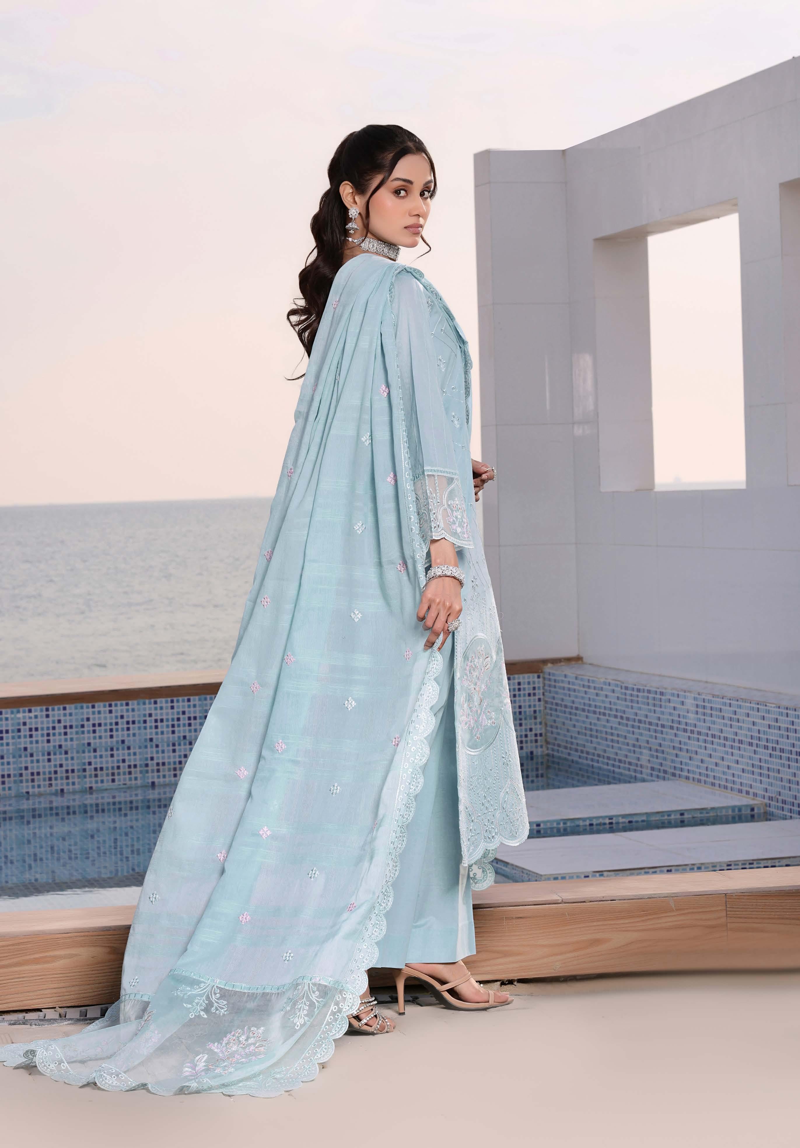 Sundal Luxury Embroidered Lawn Suit | 3 Piece Unstitched SND-2210
