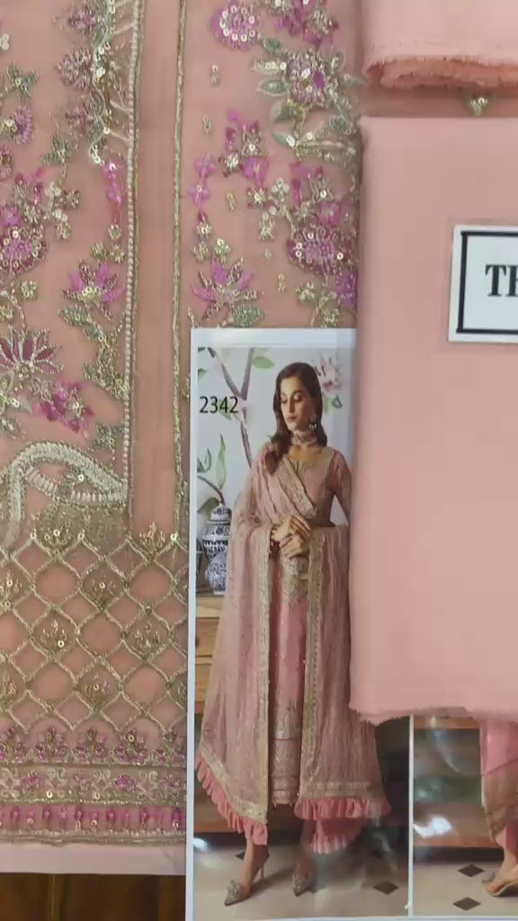 Gulaal wedding Luxury chiffon Embroidered | Unstitched  D-2342