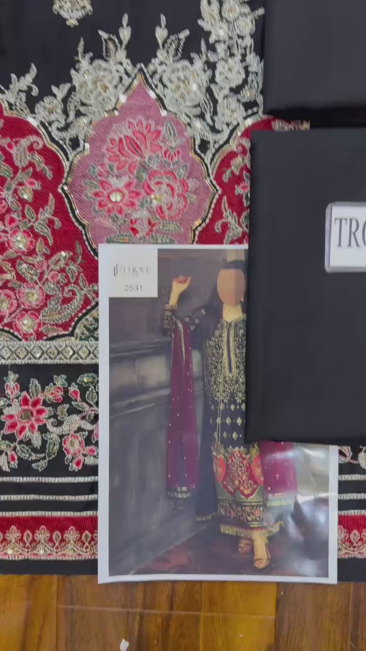 Charizma Luxury Chiffon Embroidered | 3 Piece Unstitched D-2531