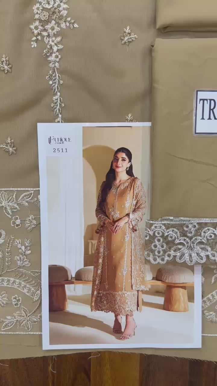 Zainab Ch Luxury Chiffon Embroidered | Unstitched D-2511