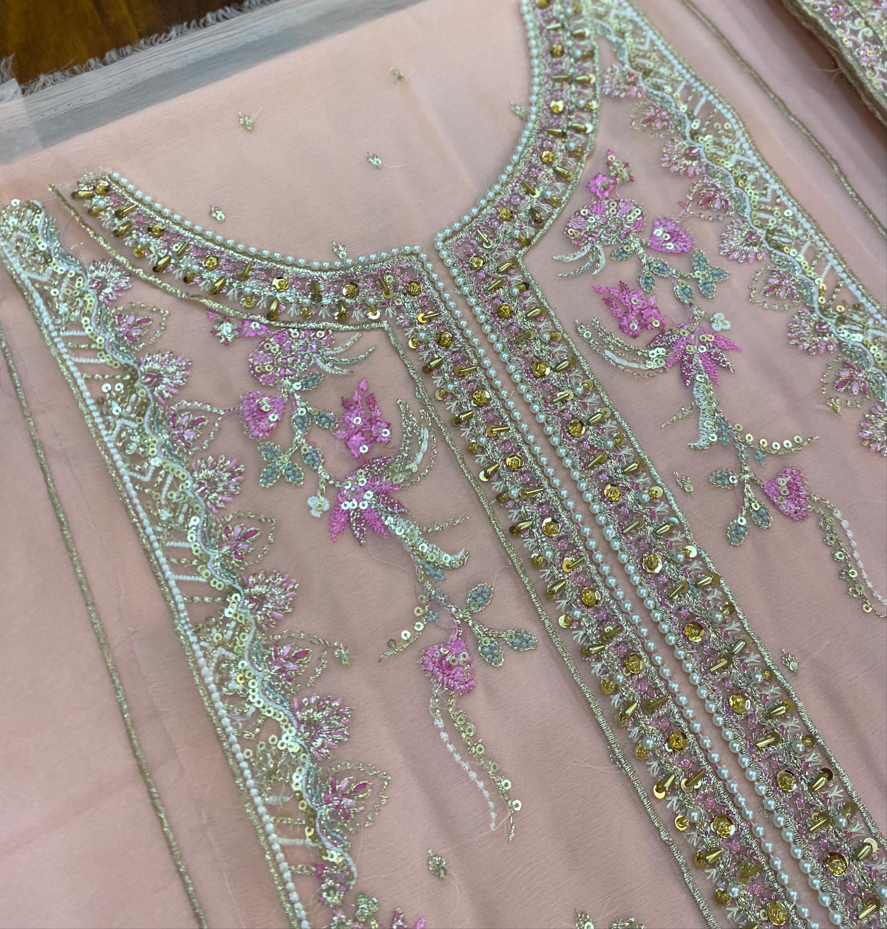 Gulaal wedding Luxury chiffon Embroidered | Unstitched  D-2342