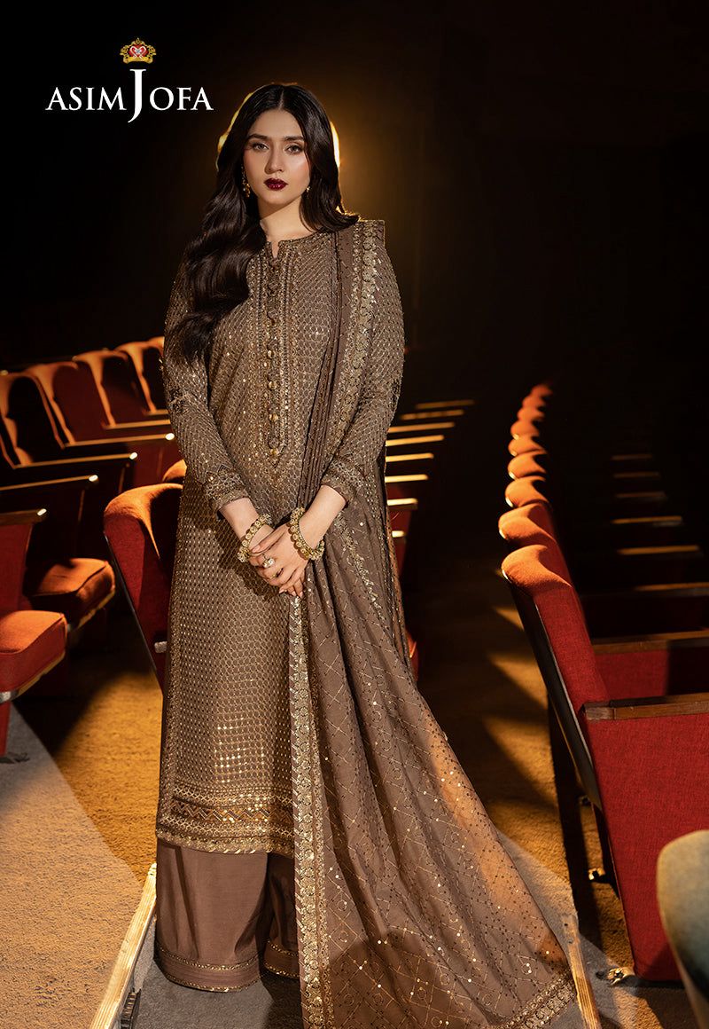 Asim Jofa Luxury Chiffon Embroidered | Unstitched Exclusive D-2575