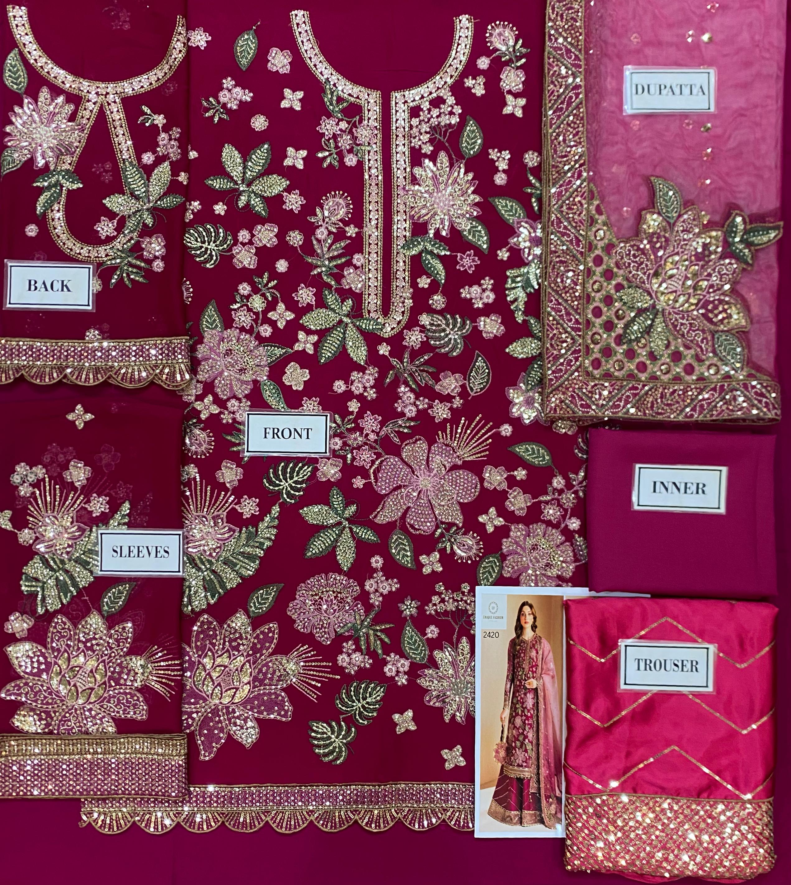 Elsa Embroidered Chiffon | 3 Piece Unstitched
